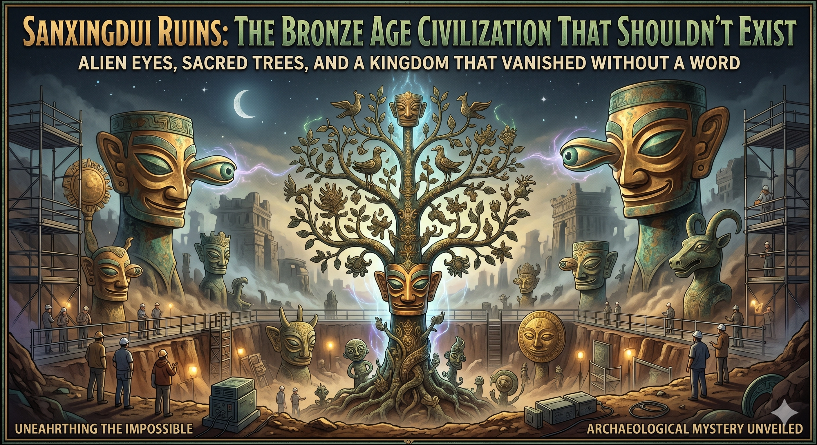 SANXINGDUI RUINS: The Bronze Age Civilization That Shouldn't Exist — Alien Eyes, Sacred Trees, and a Kingdom That Vanished Without a Word — Thumbnail 2