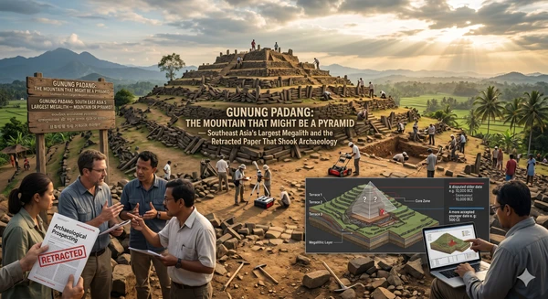 GUNUNG PADANG: The Mountain That Might Be a Pyramid — Southeast Asia's Largest Megalith and the Retracted Paper That Shook Archaeology unexplained phenomena — Class PLAUSIBLE