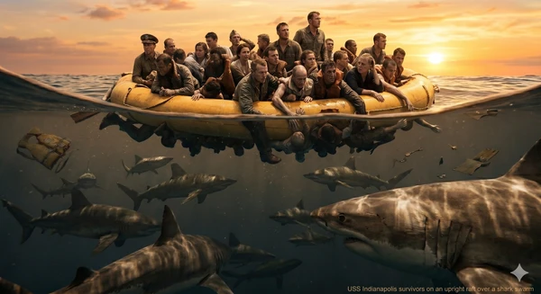 USS INDIANAPOLIS: The Shark Attack That Followed a Torpedo (1945) (1945) unexplained phenomena — Class CORROBORATED