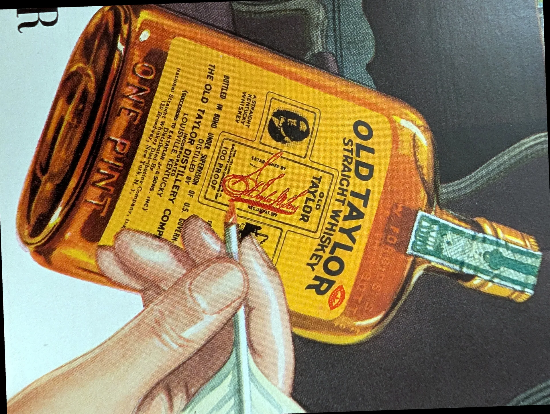 'Fortune, May 1952, p. 23' page marker of the Old Taylor ad