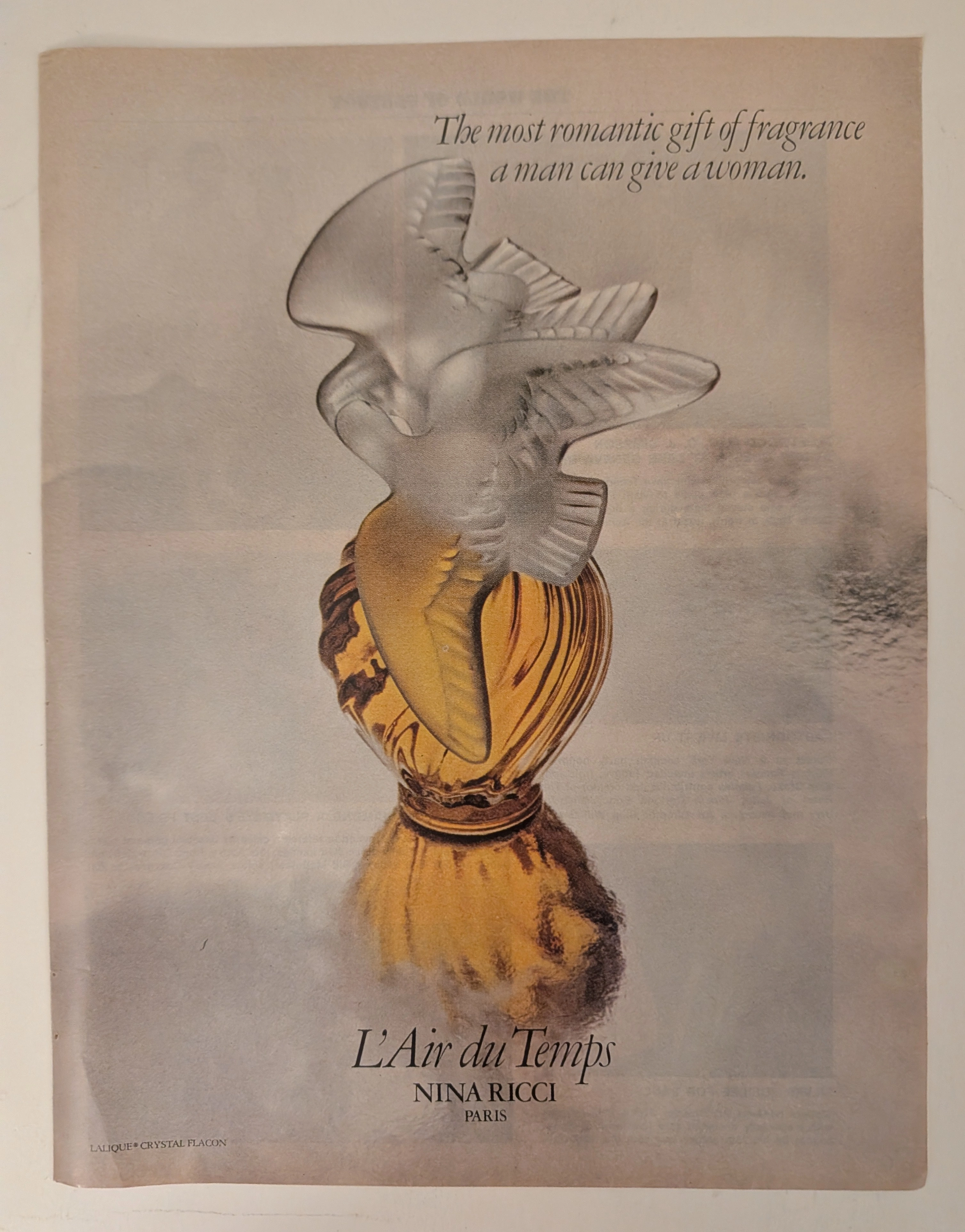 Nina Ricci "L'Air du Temps": The Eternal Dove of Peace (1948–Present) (1980) — Class S vintage Luxury Brands