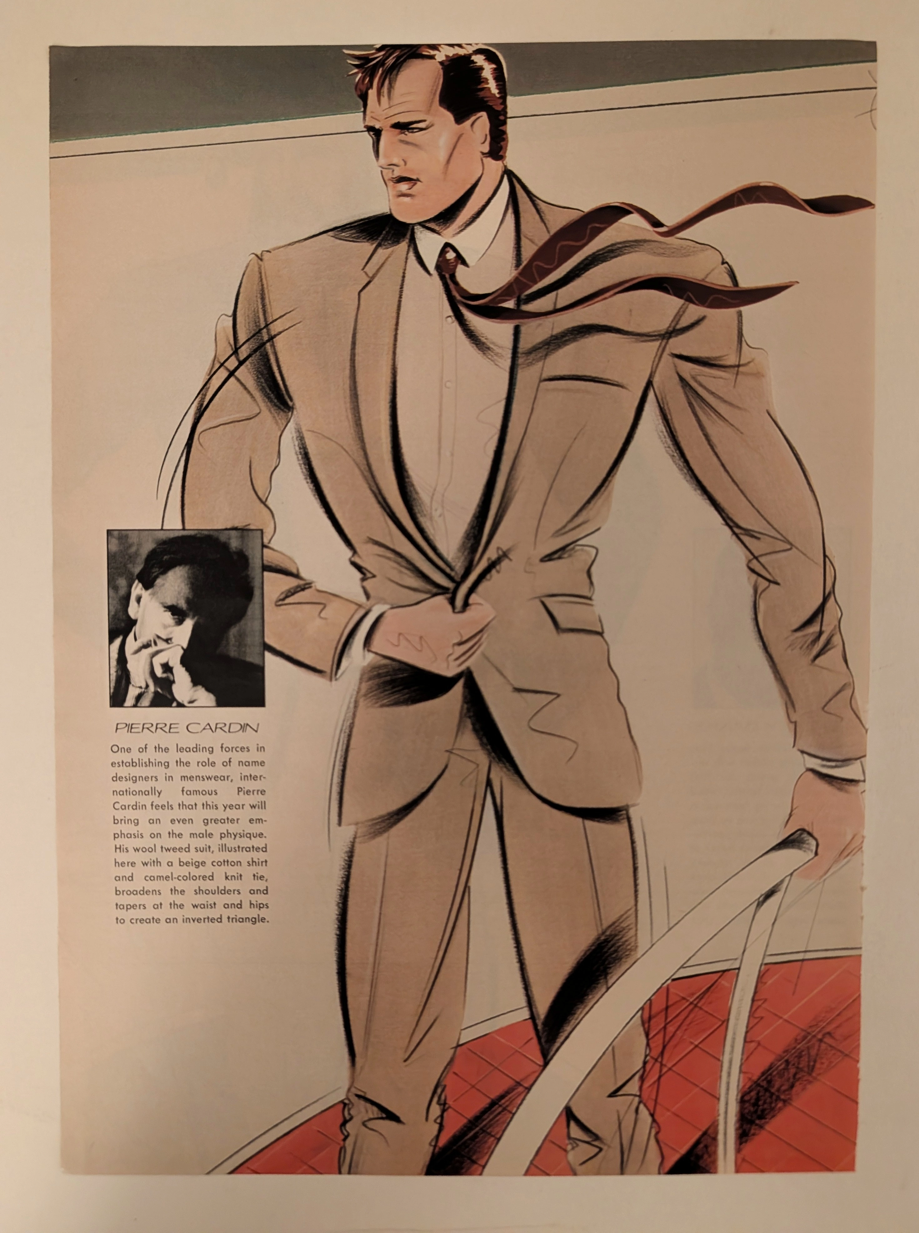 The Time Traveller's Dossier: The Architecture of Masculine Dominance – Pierre Cardin Editorial Illustration (Circa 1980s) — The Record Institute Journal The Time Traveller's Dossier: The Architecture of Masculine Dominance – Pierre Cardin Editorial Illustration (Circa 1980s) — The Record Institute Journal