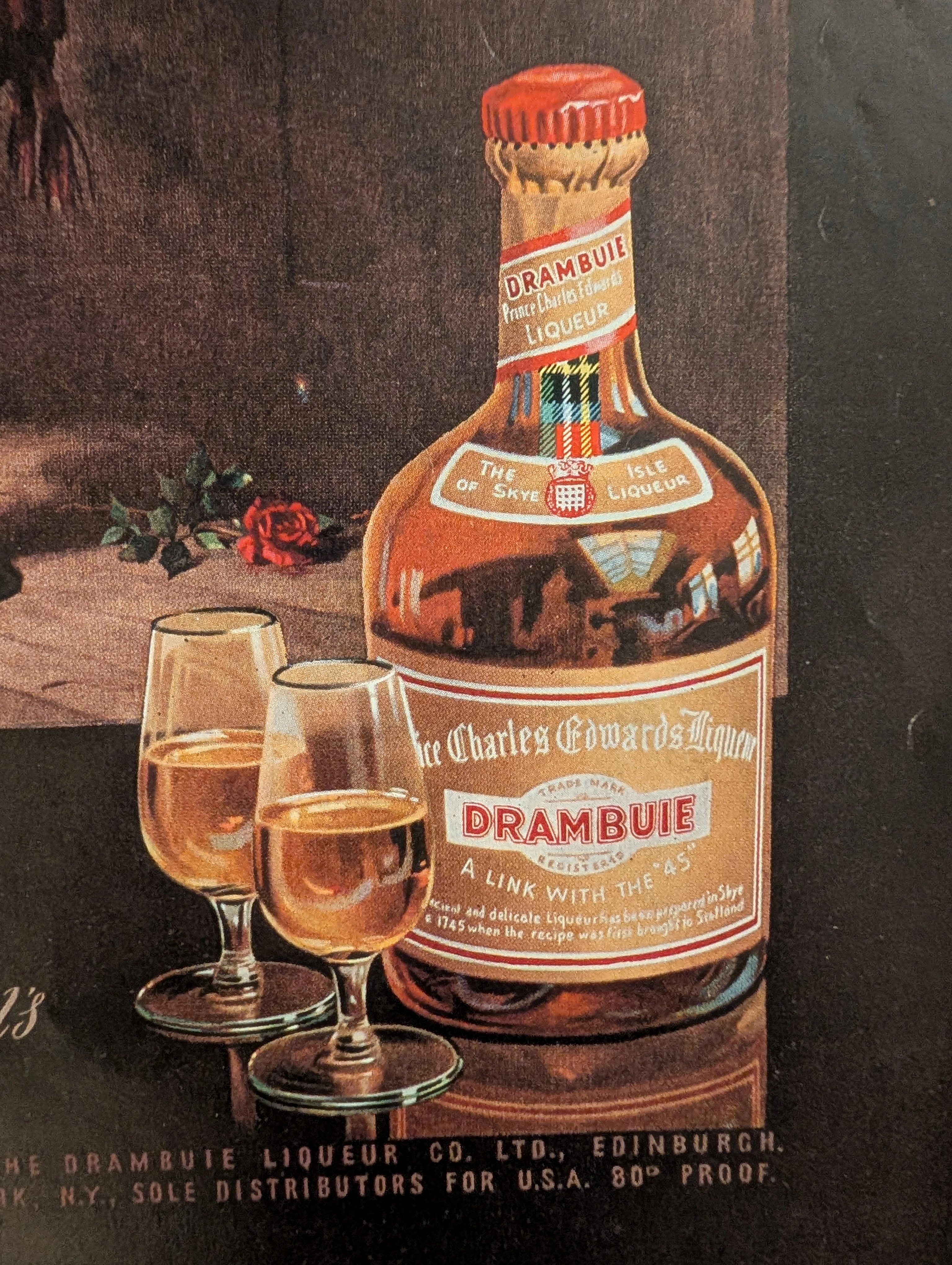 The Time Traveller's Dossier: The Alchemy of Royal Rebellion – Drambuie "Bonnie Prince Charlie" Advertisement (Circa Mid-20th Century) — detail 2