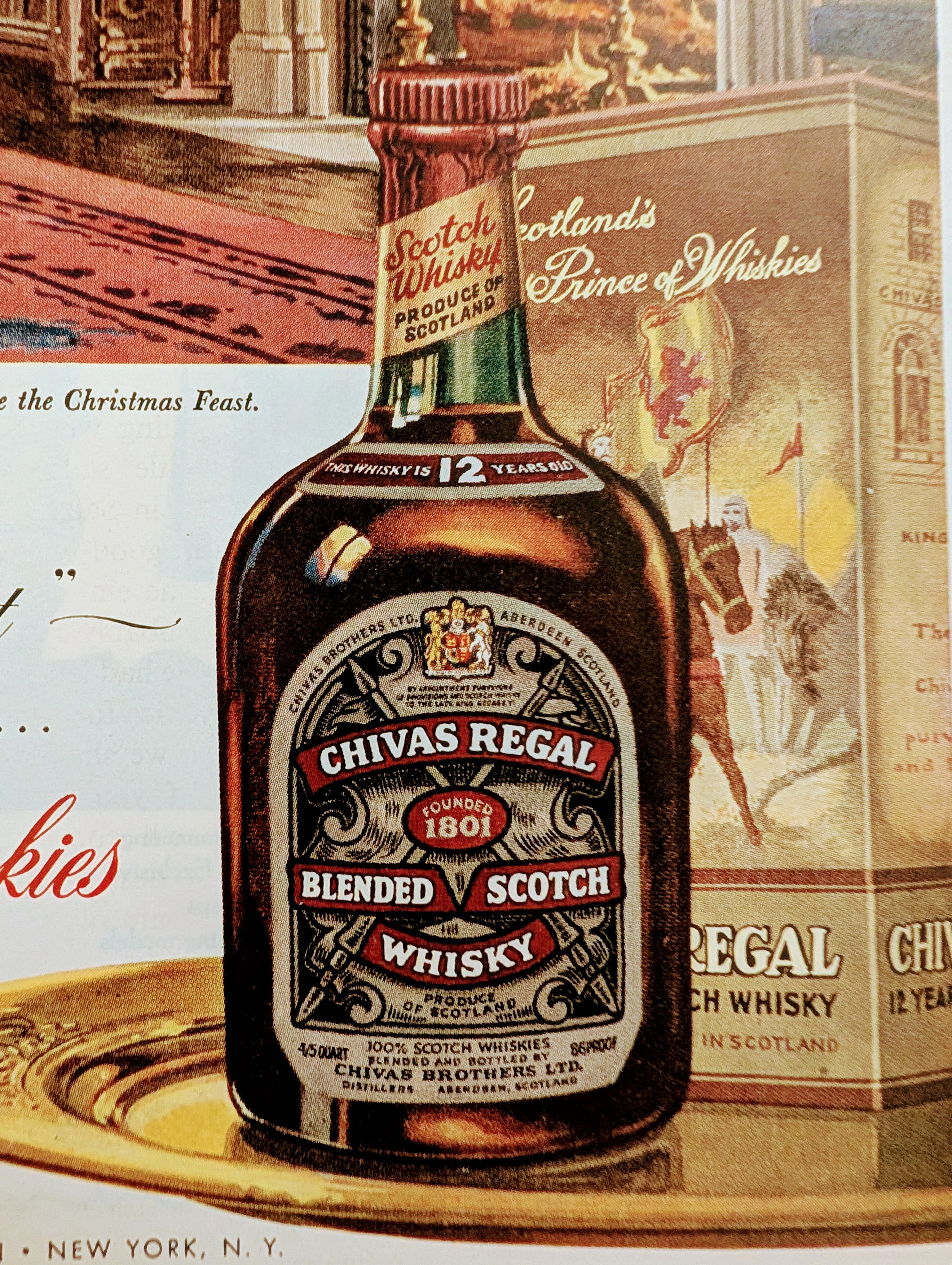 The Time Traveller's Dossier: The Architecture of Aristocracy – Chivas Regal "Prince of Whiskies" Advertisement (Circa Mid-1950s) — detail 5