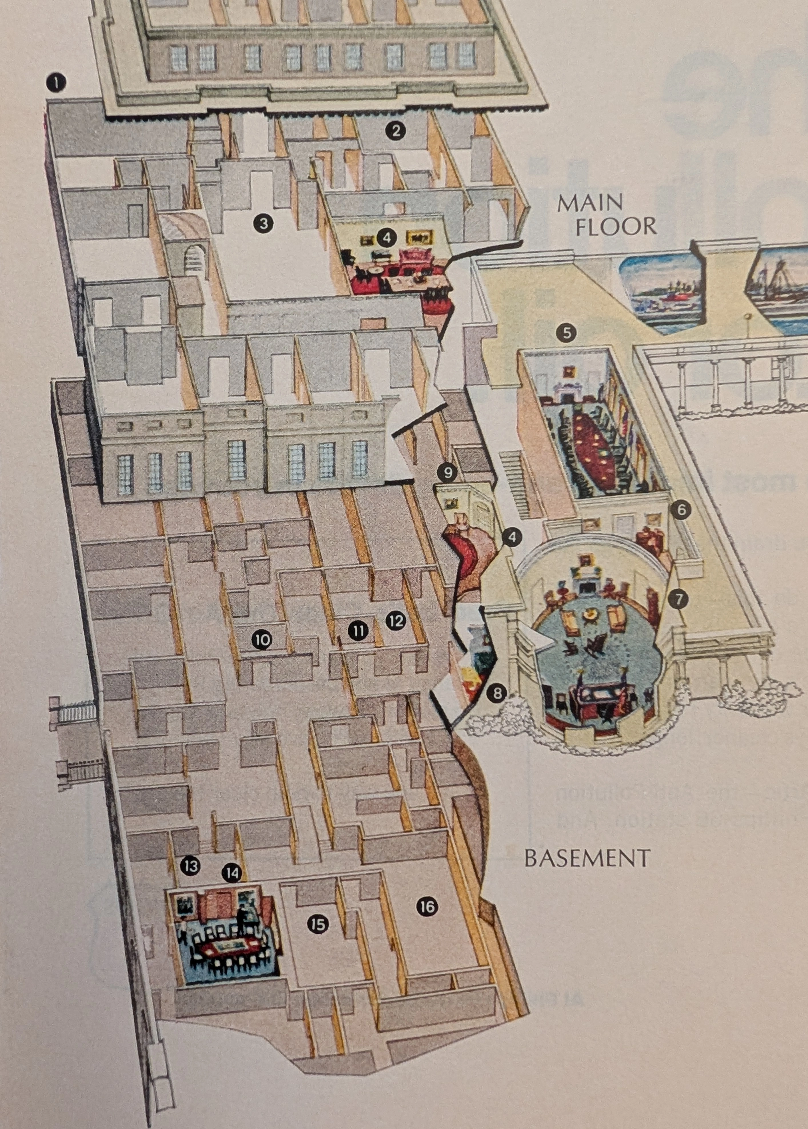 The Time Traveller's Dossier: The Masterpiece of Architectural Anatomy – The White House Isometric Cutaway Artifact (Circa 1960s) — detail 3