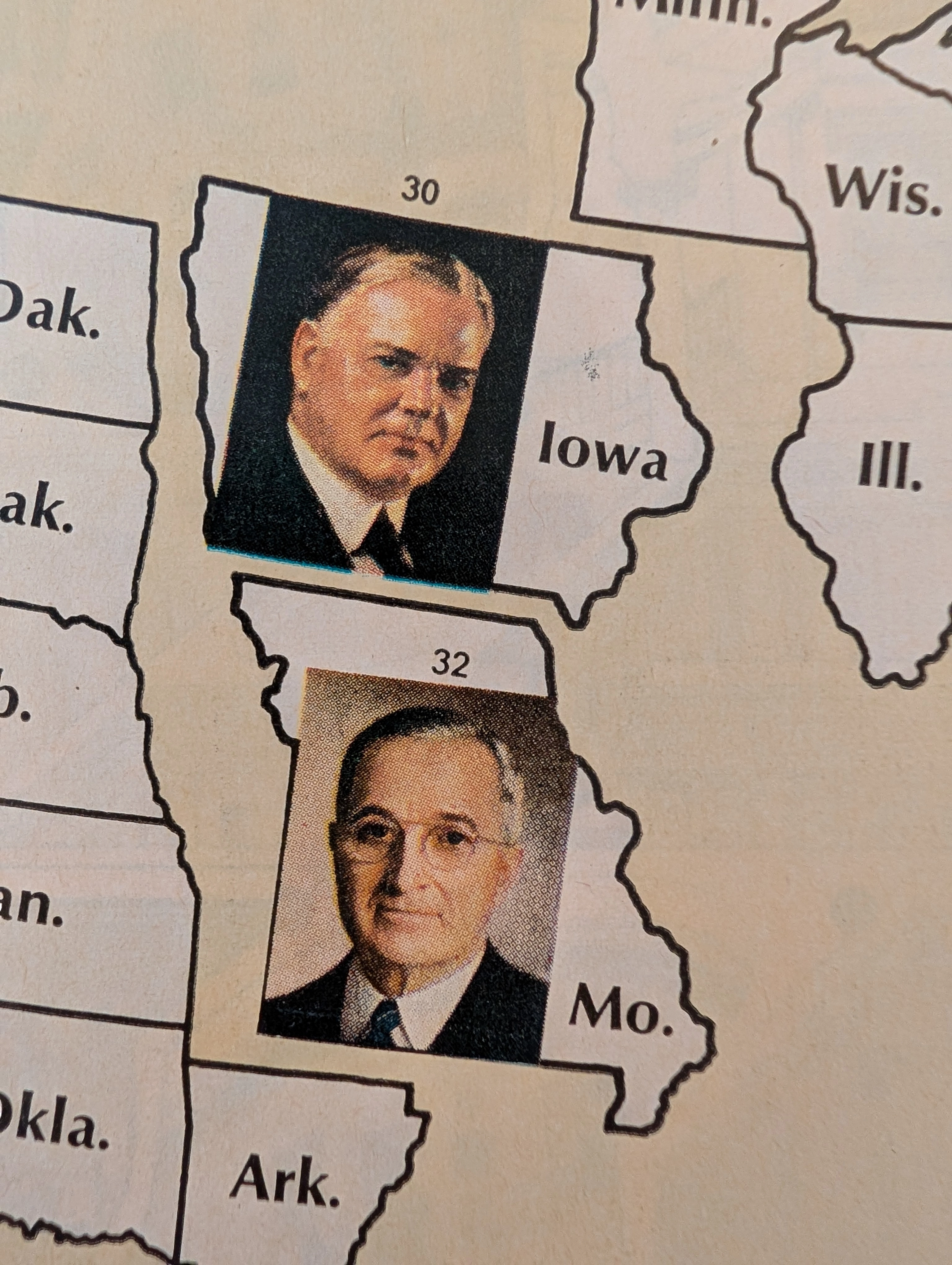 The Time Traveller's Dossier: The Geopolitics of Supreme Power – Cartographic Origins of the 35 U.S. Presidents (Circa Mid-1960s) — detail 2
