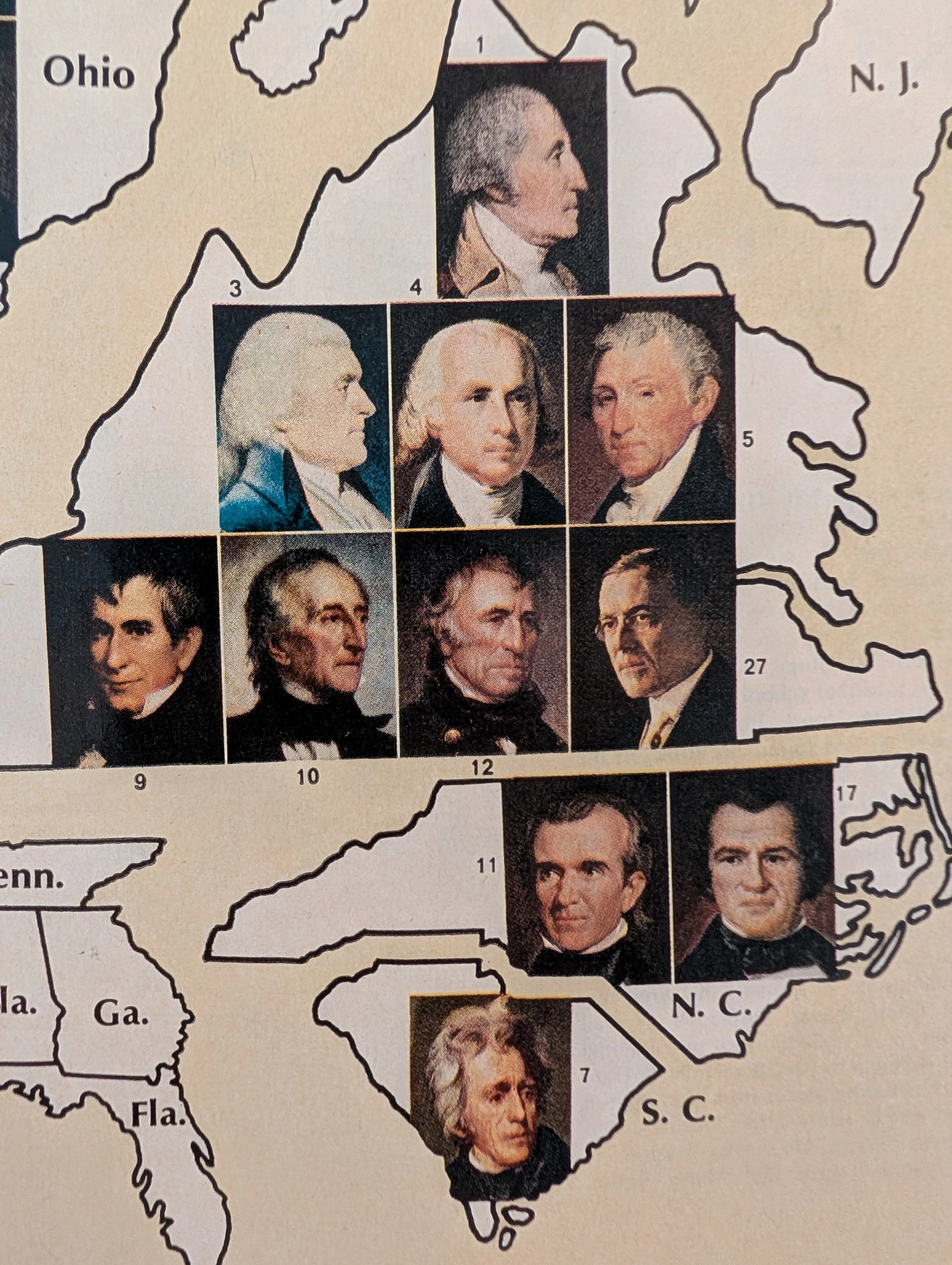 The Time Traveller's Dossier: The Geopolitics of Supreme Power – Cartographic Origins of the 35 U.S. Presidents (Circa Mid-1960s) — detail 4