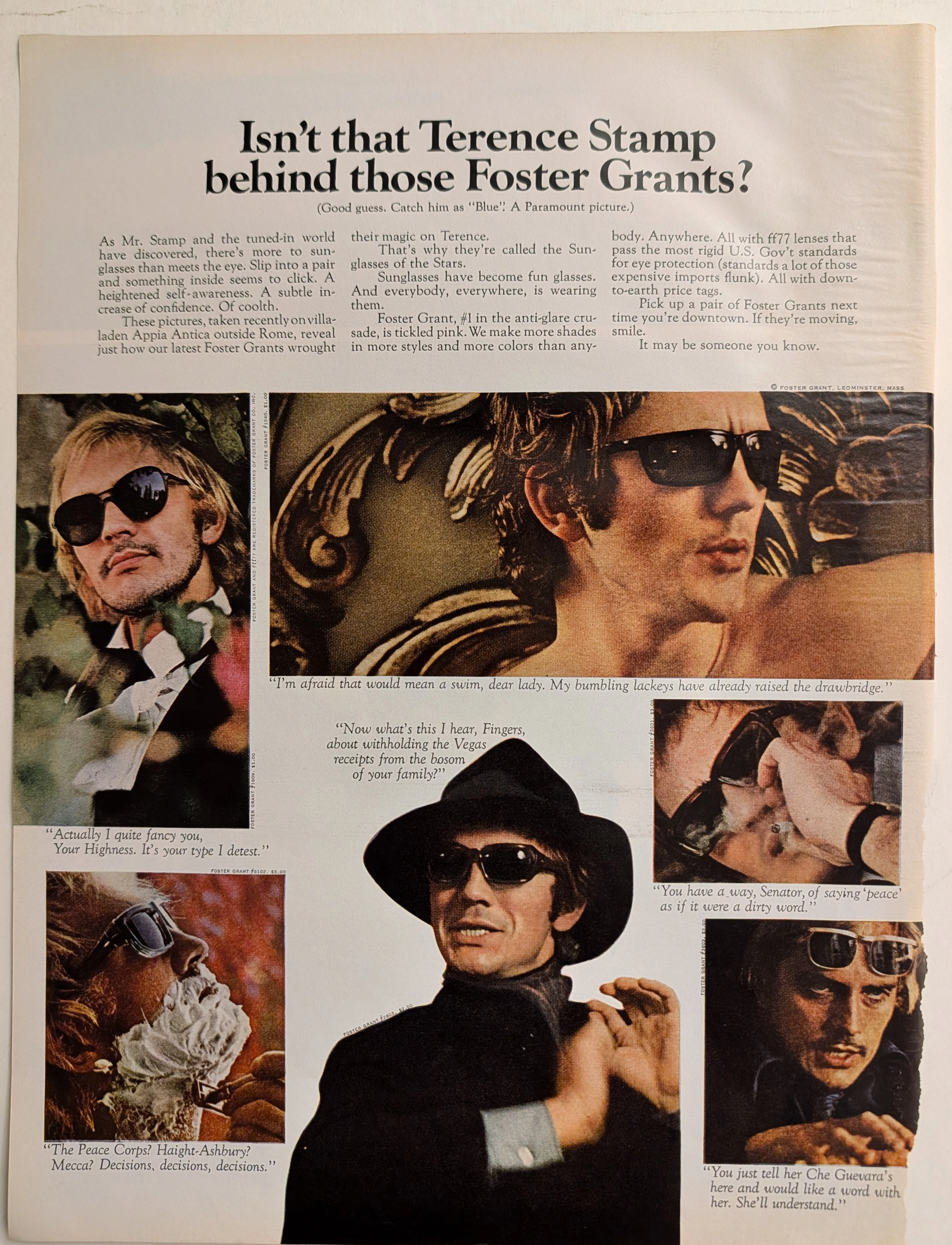 The Time Traveller's Dossier: The Sartorial Armor of Terence Stamp – A Foster Grant Exhibition