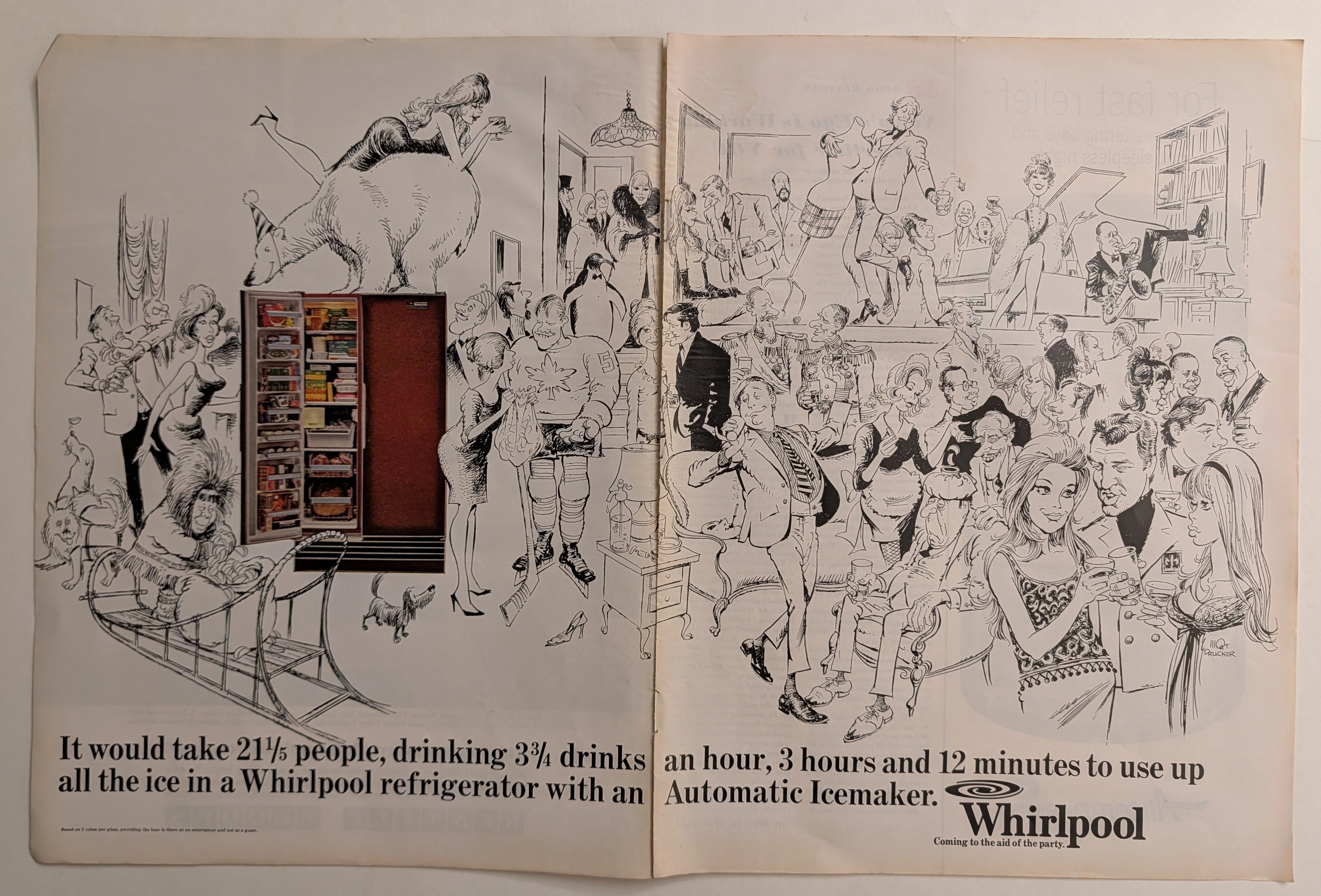 The Time Traveller's Dossier: The Sub-Zero Socialite – The Whirlpool Automatic Icemaker Exhibition by Mort Drucker — The Record Institute Journal The Time Traveller's Dossier: The Sub-Zero Socialite – The Whirlpool Automatic Icemaker Exhibition by Mort Drucker — The Record Institute Journal