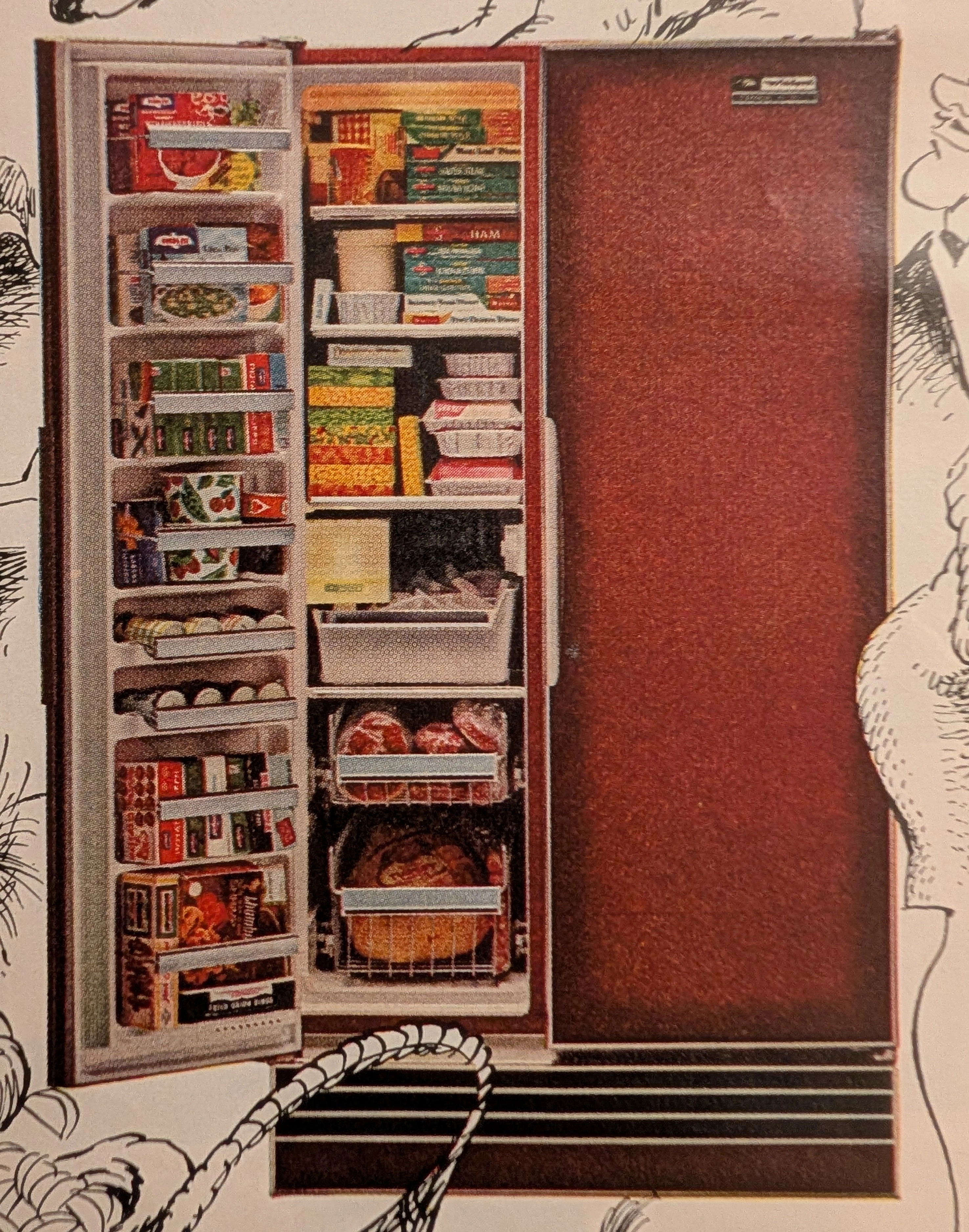 The Time Traveller's Dossier: The Sub-Zero Socialite – The Whirlpool Automatic Icemaker Exhibition by Mort Drucker — detail 3