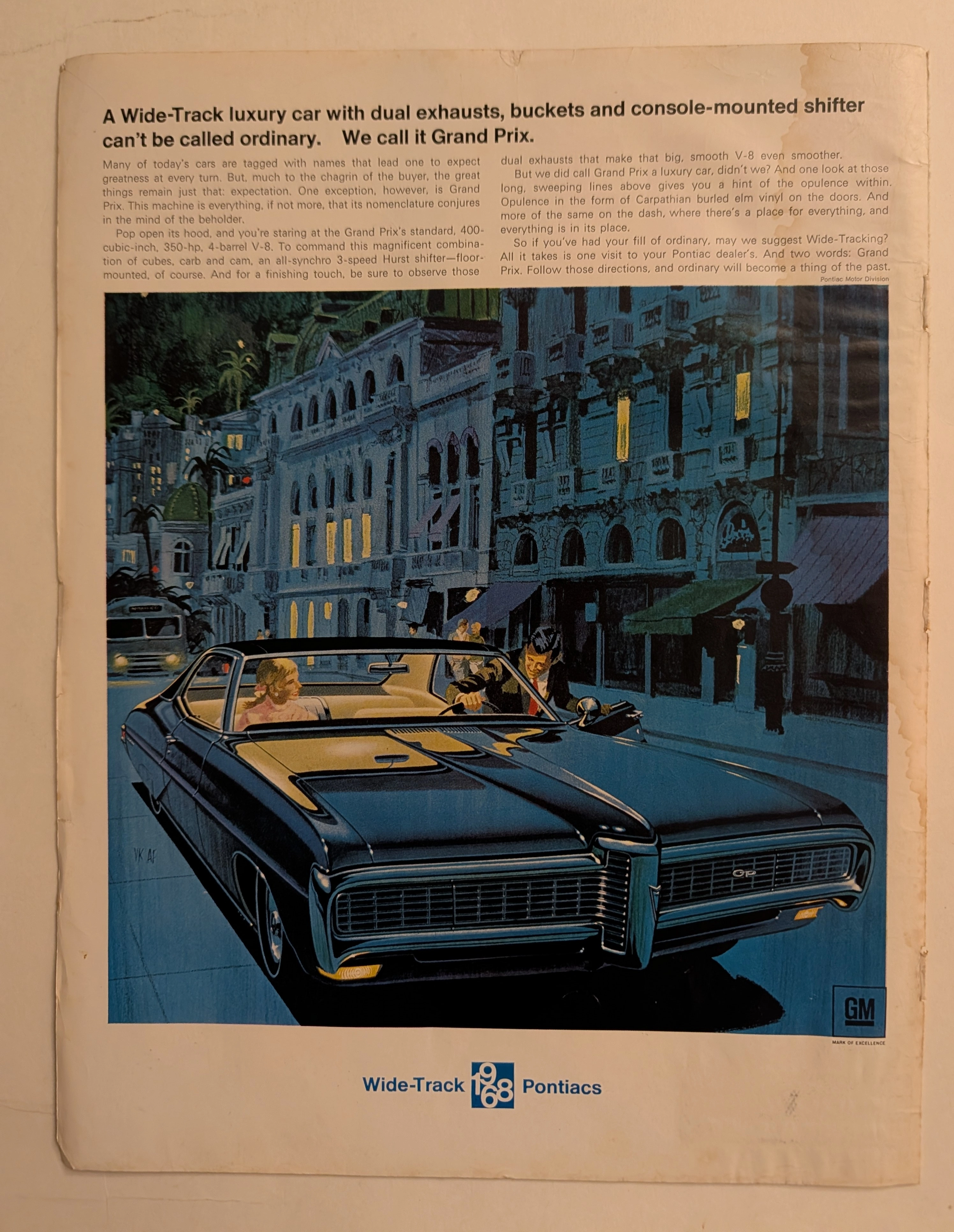 The Time Traveller's Dossier: The Wide-Track Illusion – The 1968 Pontiac Grand Prix Exhibition