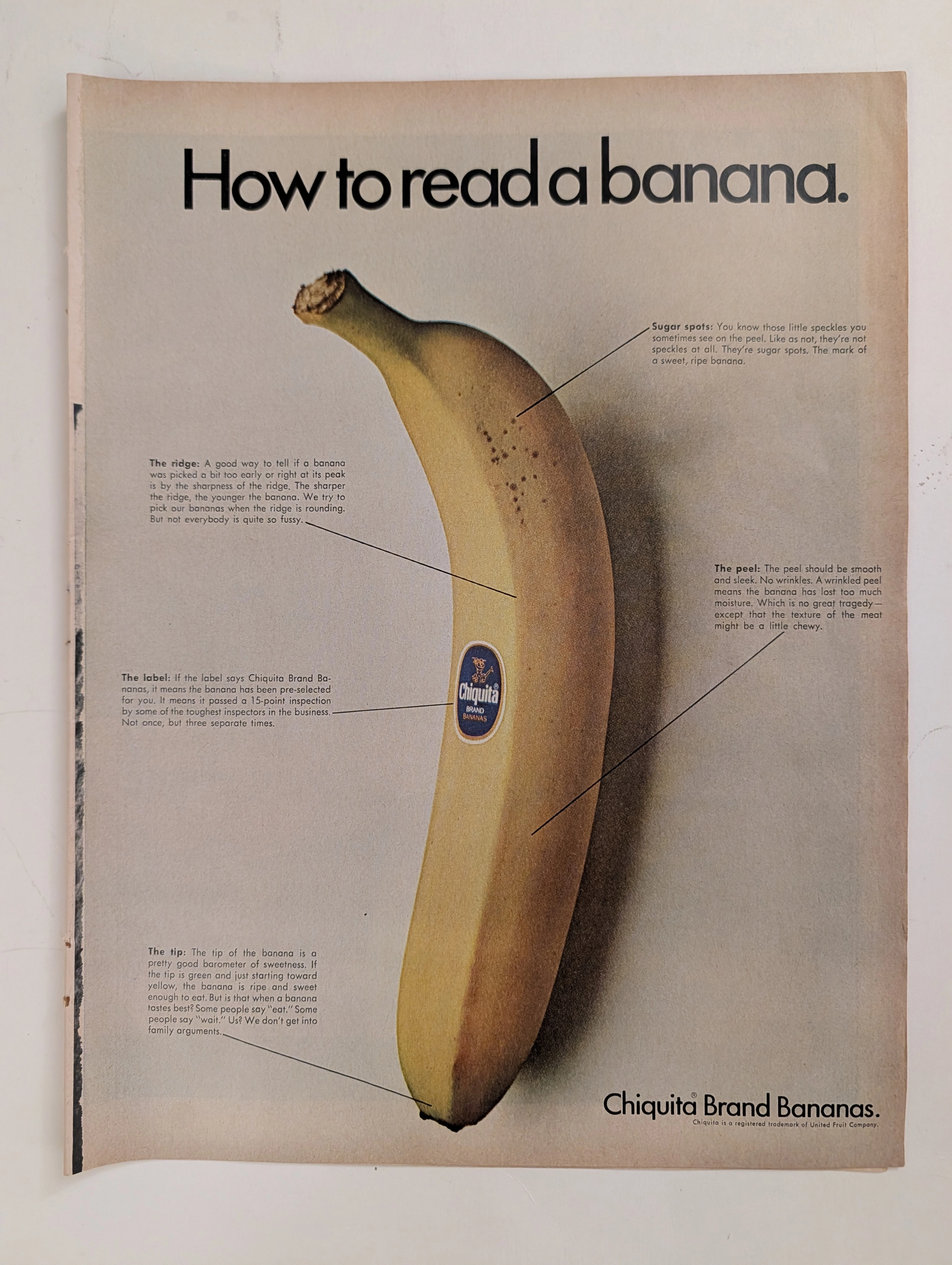 The Time Traveller's Dossier: The Anatomy of a Commodity – Chiquita's "How to read a banana" and the Invention of Produce Branding — The Record Institute Journal