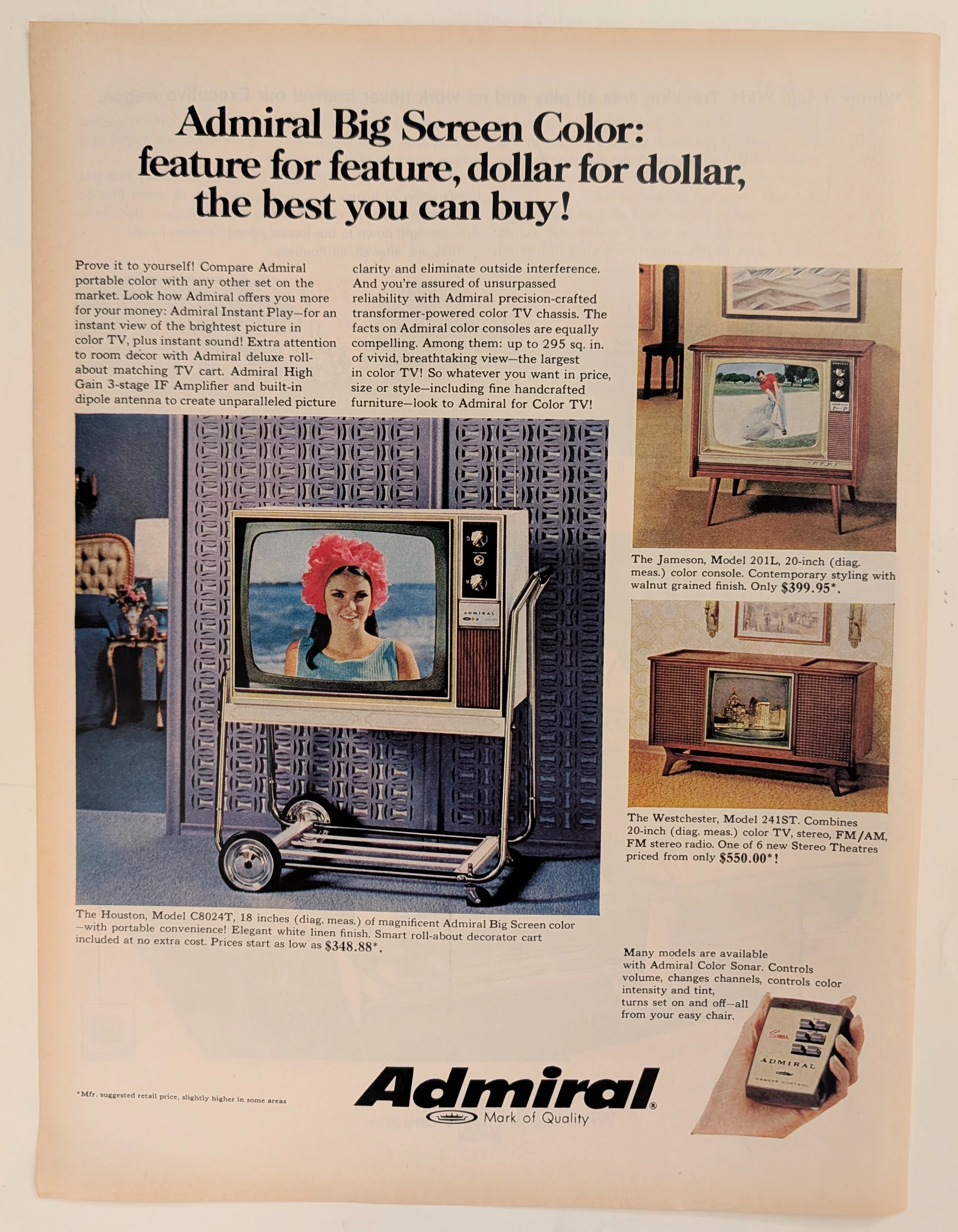 The Time Traveller's Dossier: The Architecture of the Airwaves – Admiral Color Television, the Sonar Remote, and the Transformation of the American Living Room — The Record Institute Journal