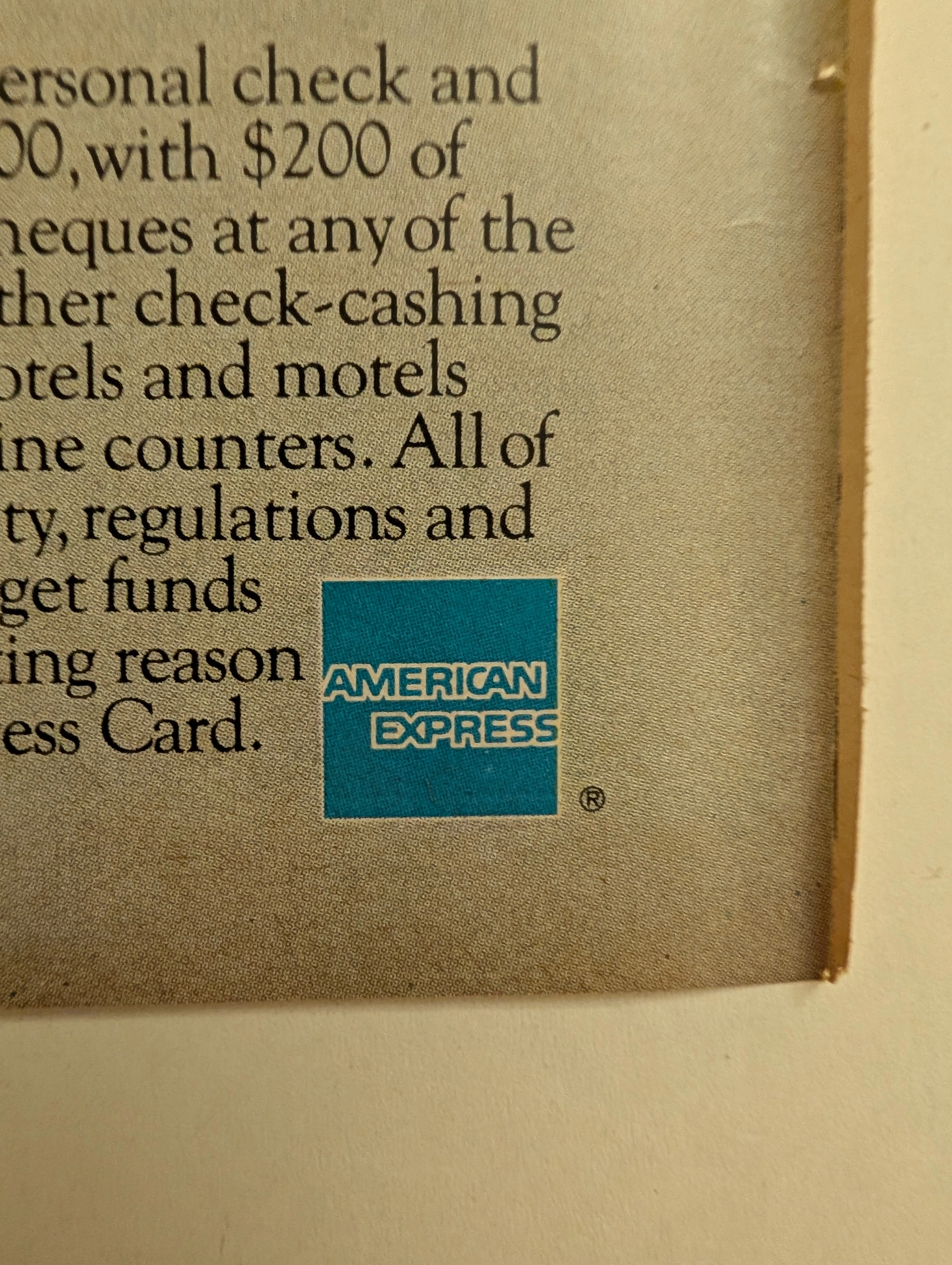 The Time Traveller’s Dossier: 1980 American Express Card Vintage Advertisement — The Assurance of Global Mobility — The Record Institute Journal