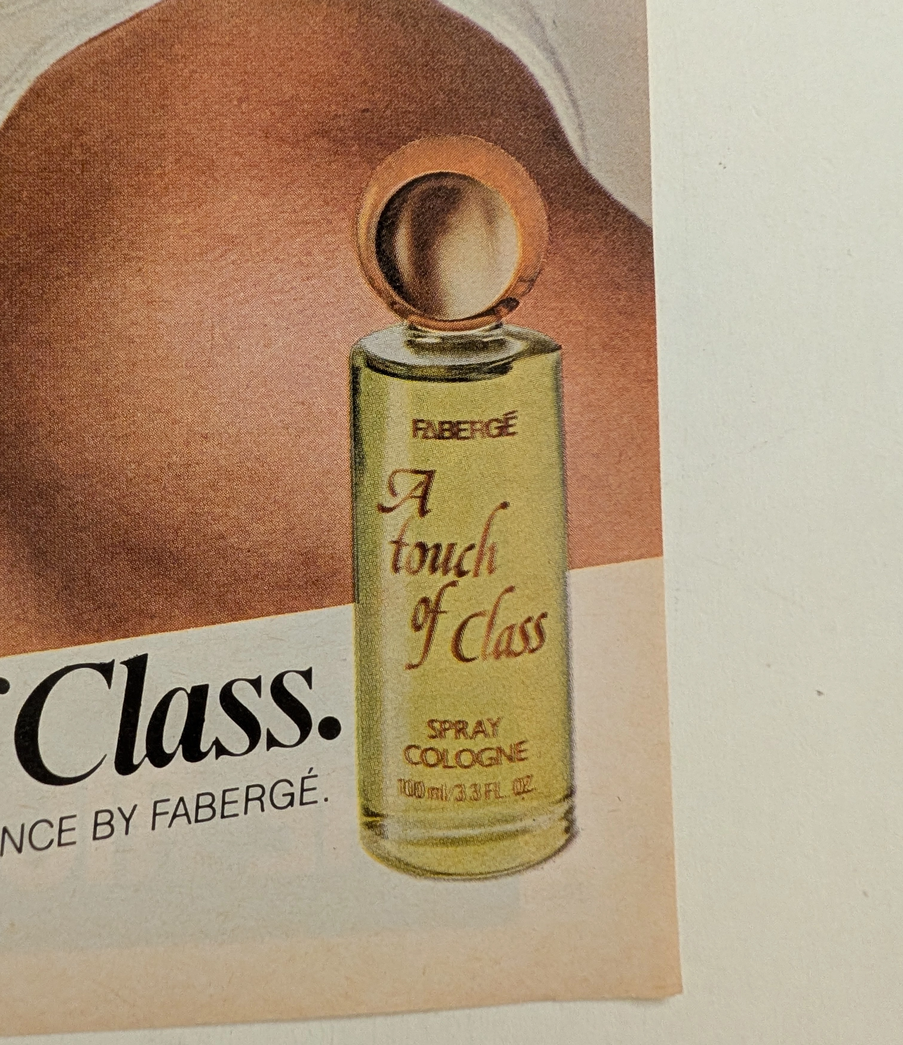 1981 Faberge 'A Touch Of Class' Fragrance Vintage Advertisement — Thumbnail 2