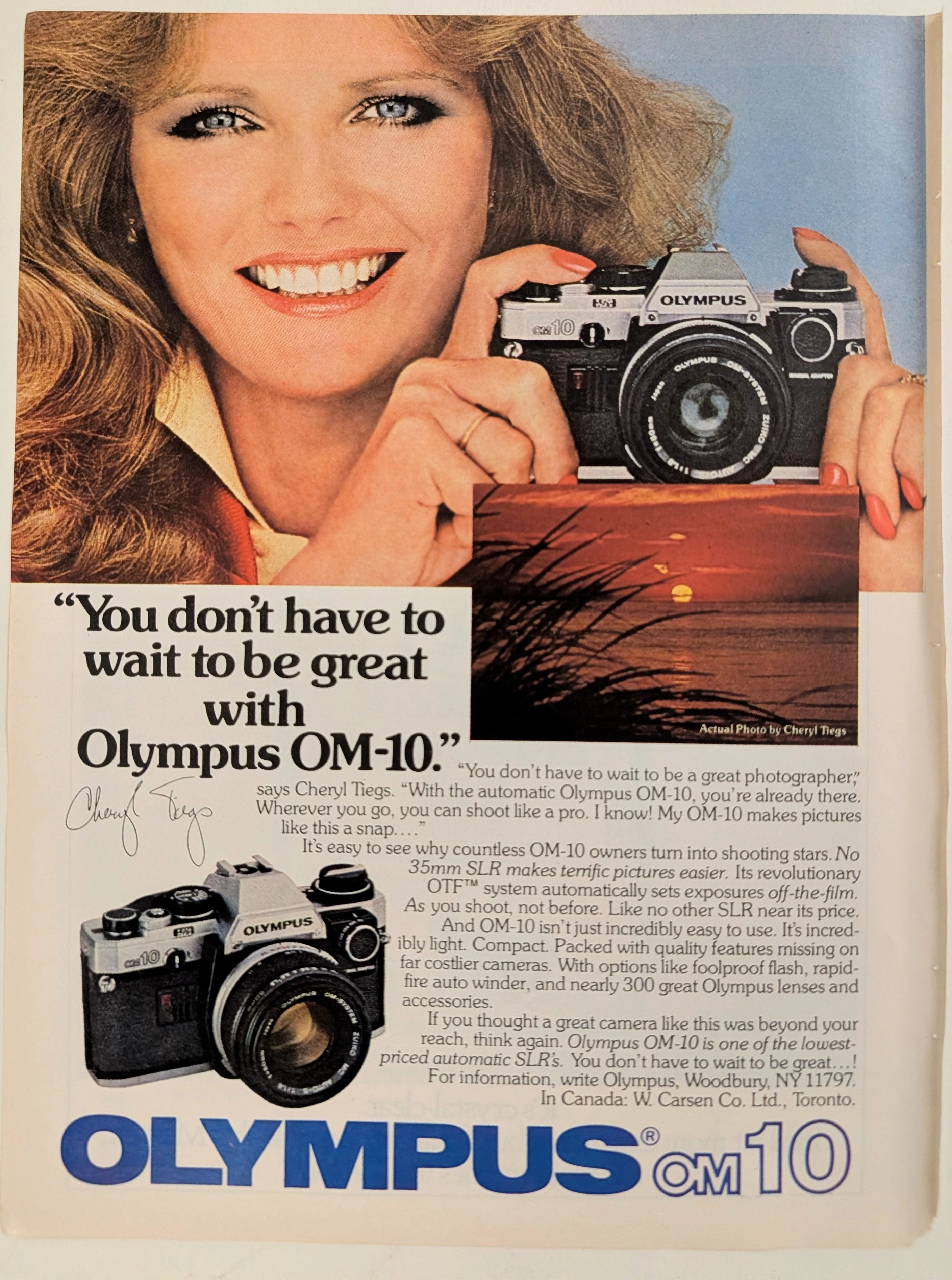 1980 Olympus OM-10 Camera Vintage Advertisement (1980) — Class C vintage Lifestyle & Vice