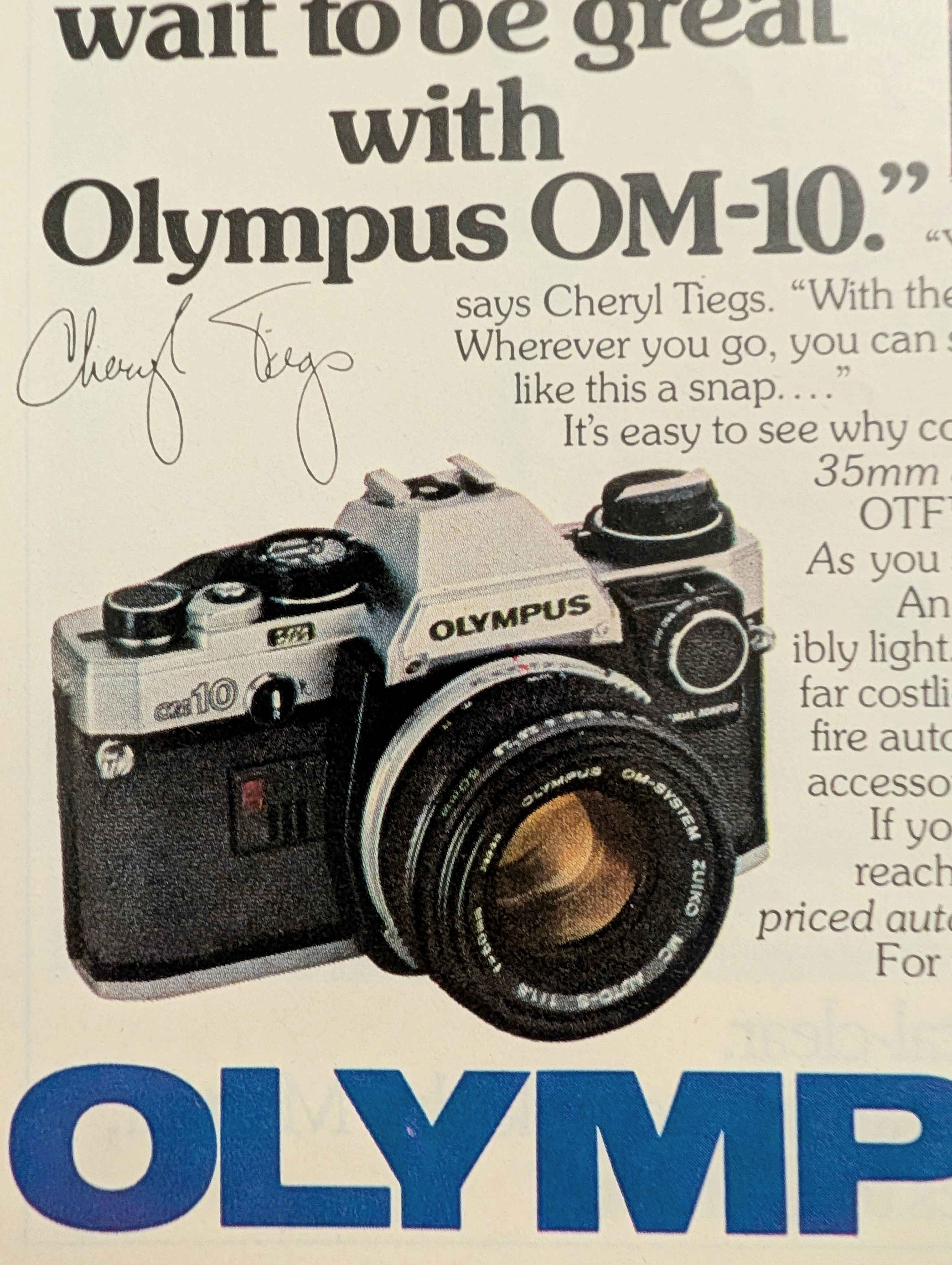 1980 Olympus OM-10 Camera Vintage Advertisement — Thumbnail 3