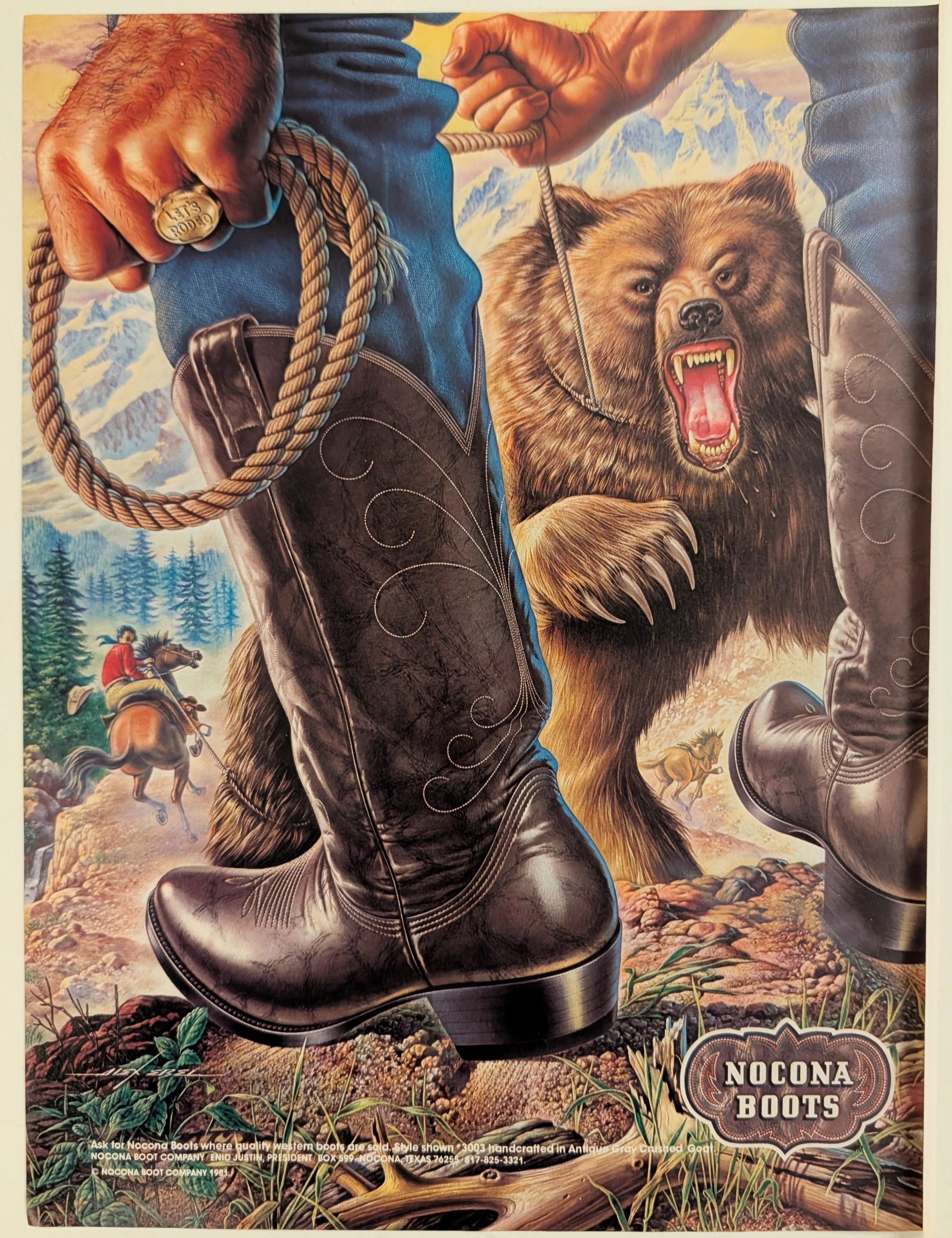 The Time Traveller’s Dossier: 1981 Nocona Boots Vintage Advertisement — The Hyper-Masculine Mythos of the American West — The Record Institute Journal The Time Traveller’s Dossier: 1981 Nocona Boots Vintage Advertisement — The Hyper-Masculine Mythos of the American West — The Record Institute Journal