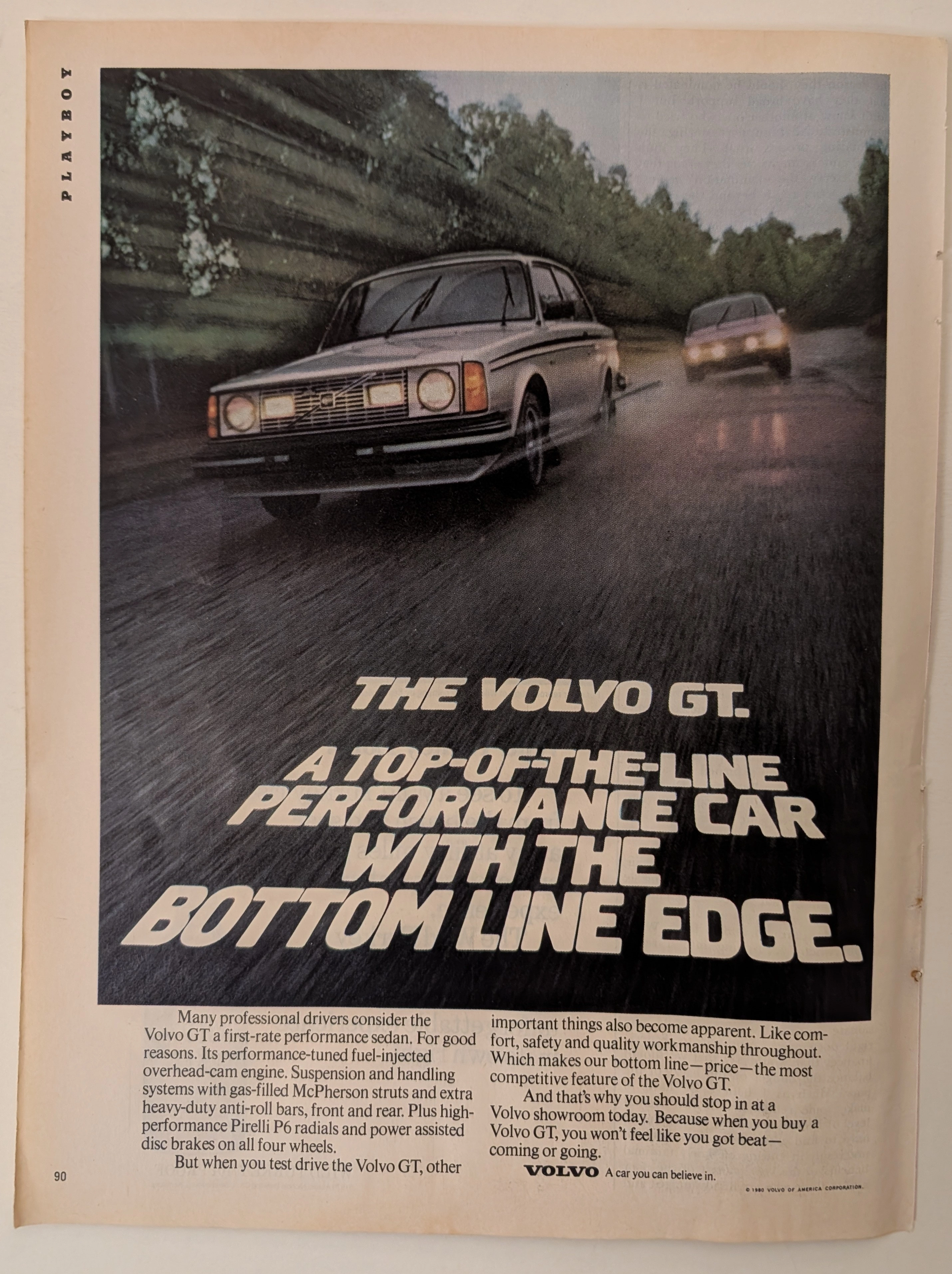 1980 Volvo GT Vintage Advertisement (1980) — Class A vintage Automotive