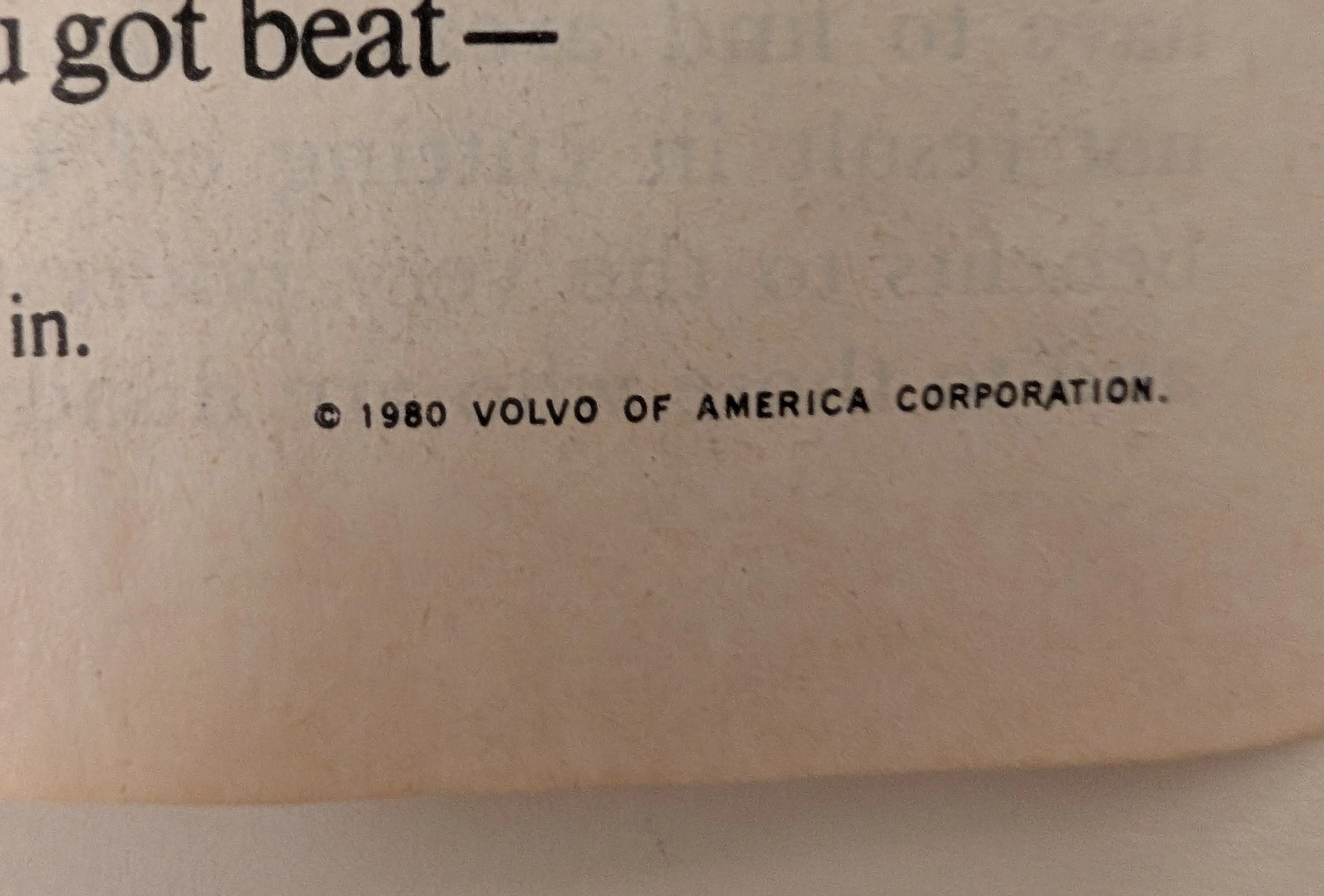 1980 Volvo GT Vintage Advertisement — Thumbnail 2