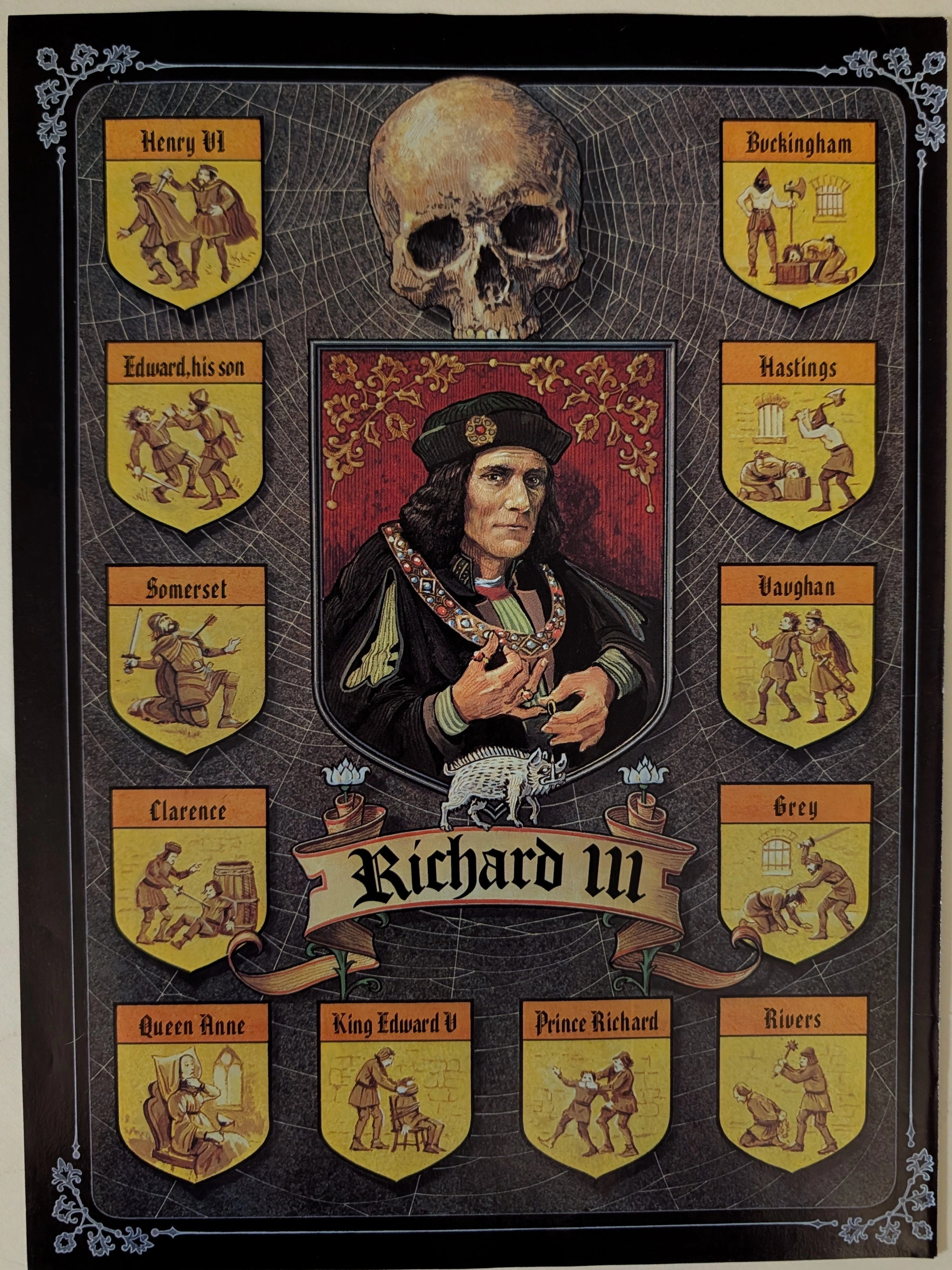 The Time Traveller’s Dossier: Circa 1970s Shakespearean Richard III Vintage Illustration — The Tudor Web of Blood — The Record Institute Journal The Time Traveller’s Dossier: Circa 1970s Shakespearean Richard III Vintage Illustration — The Tudor Web of Blood — The Record Institute Journal