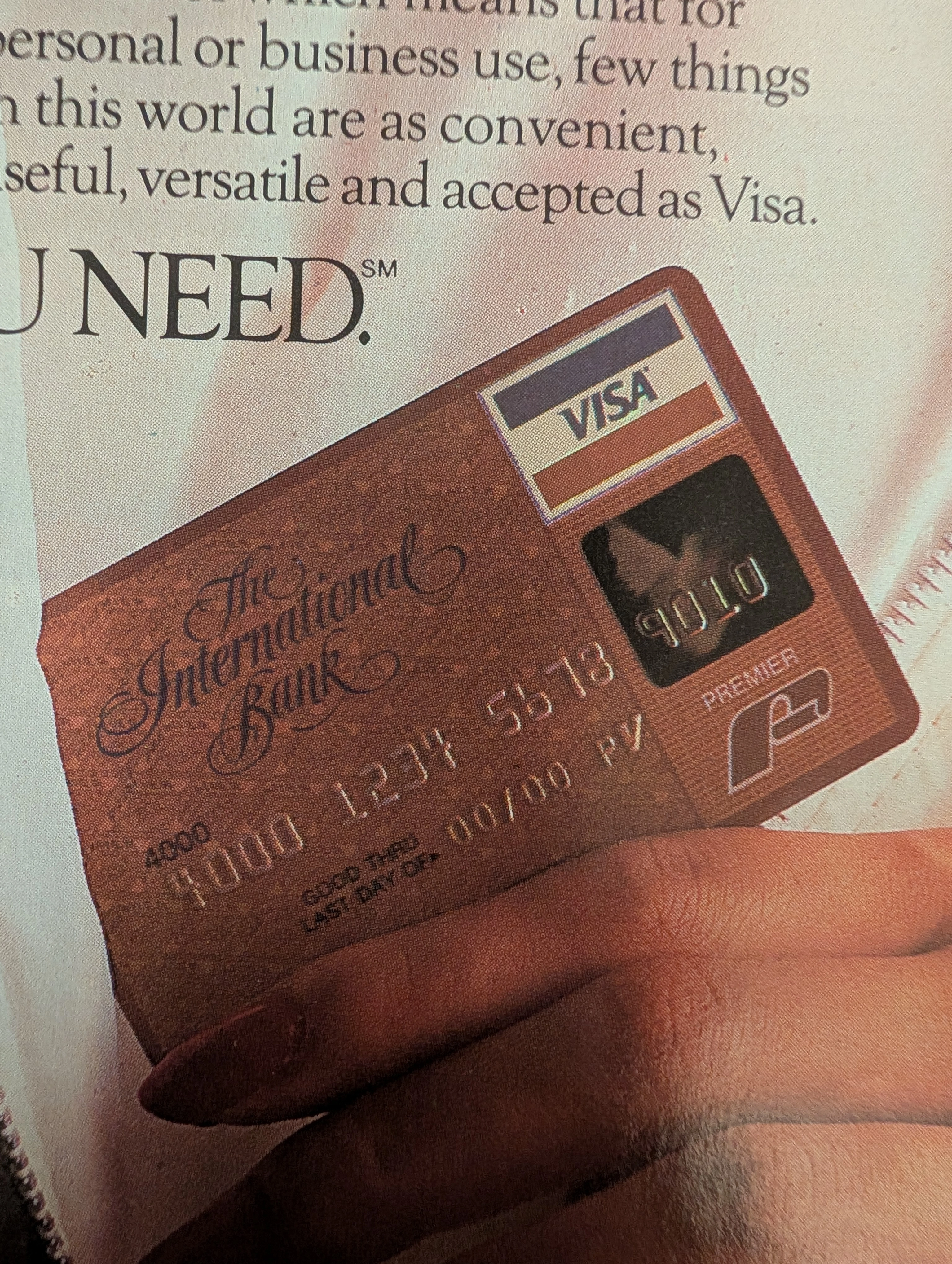The Time Traveller’s Dossier: 1985 Visa Premier Vintage Advertisement — The Passport to Borderless Wealth — related article