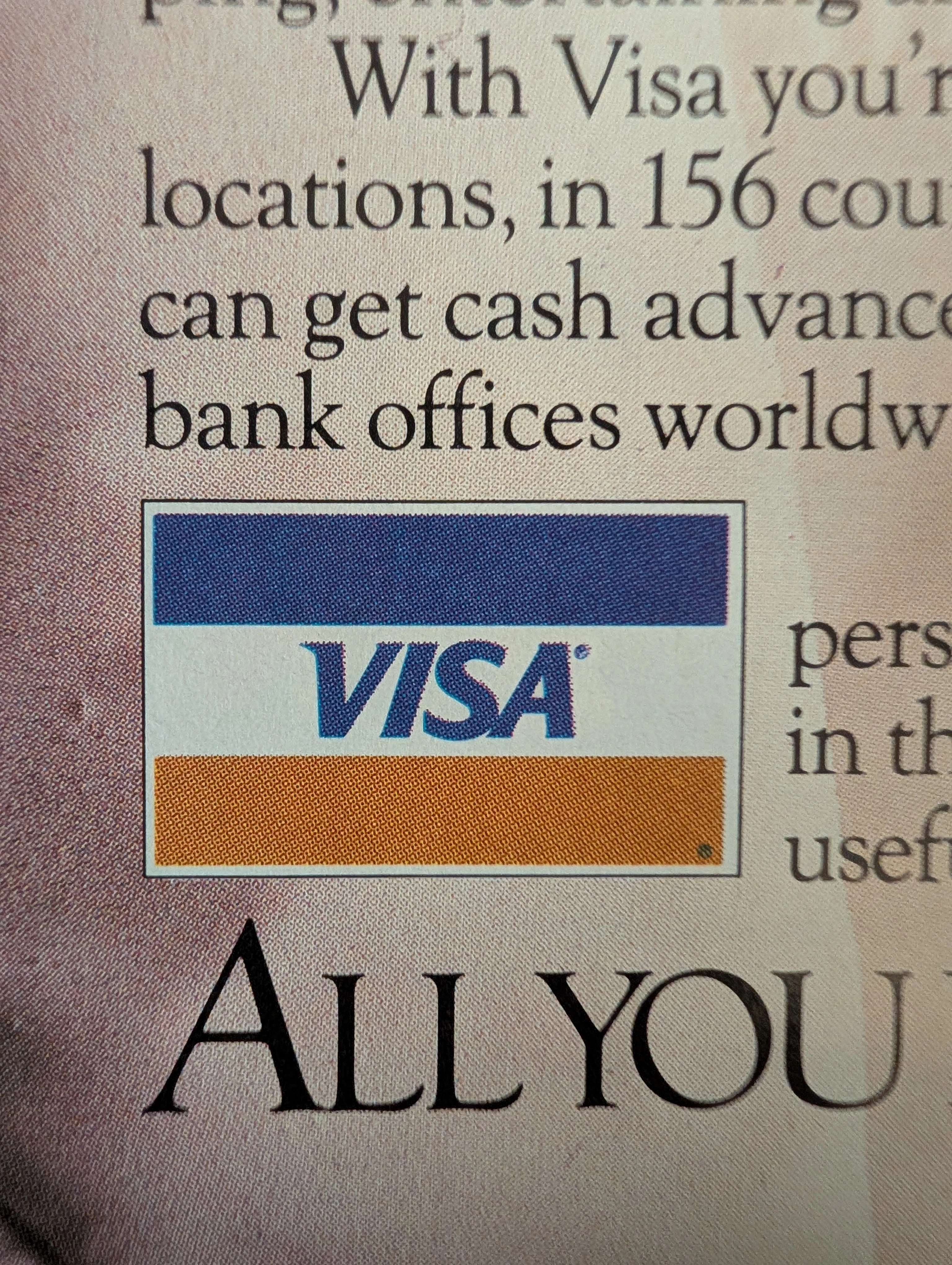 1985 Visa Premier Card Vintage Advertisement — Thumbnail 2