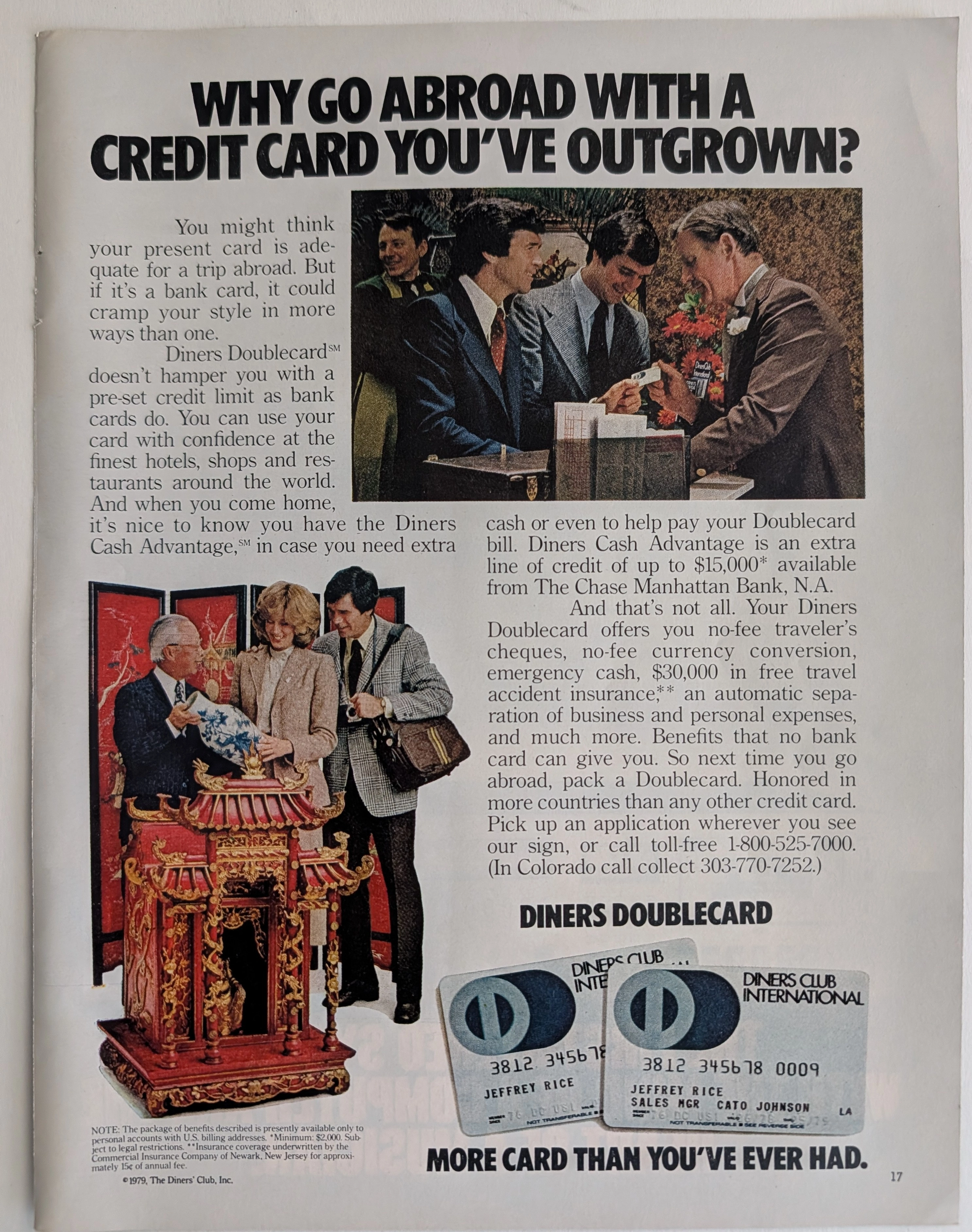 The Time Traveller's Dossier: 이중 카드의 이분법 (The Doublecard Dichotomy) – 다이너스 클럽 인터내셔널과 1979년 기업 출장 혁명 — The Record Institute Journal