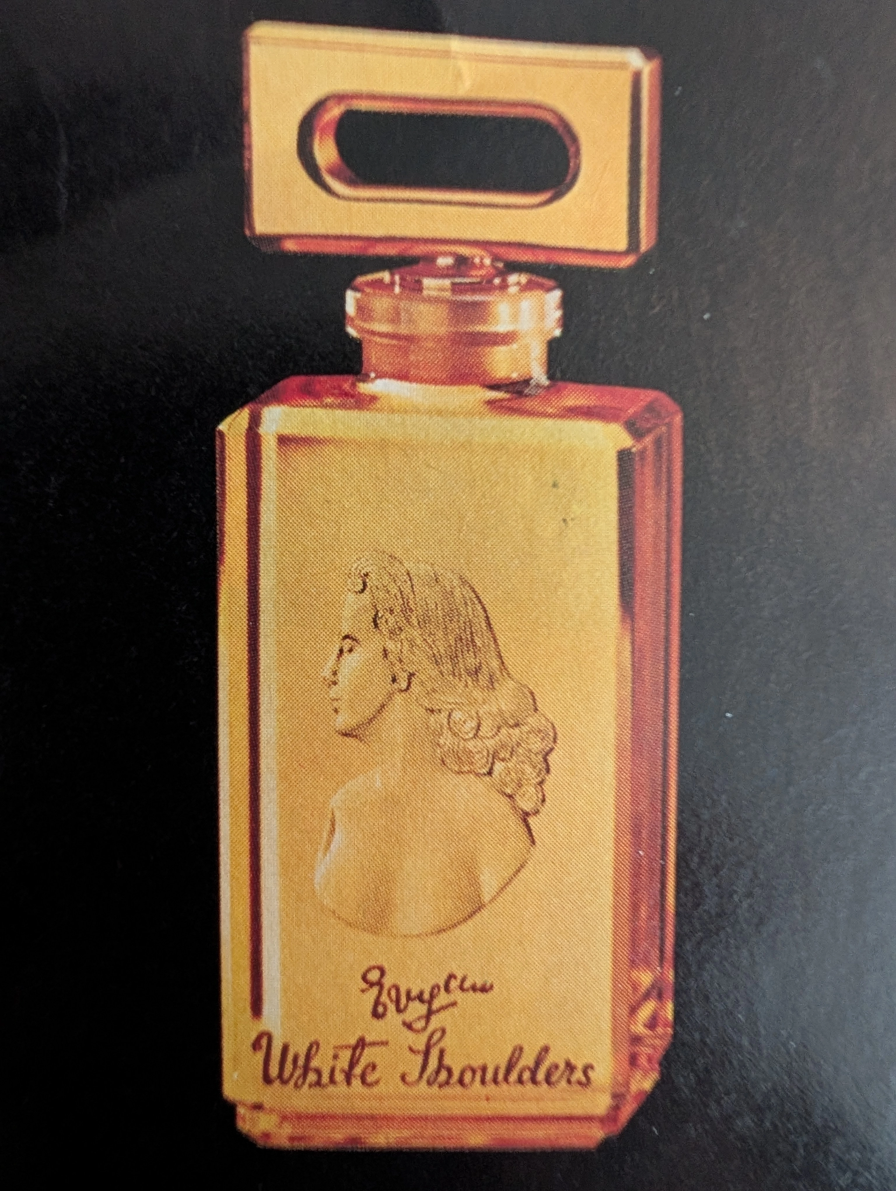 The Time Traveller’s Dossier: 1983 Evyan White Shoulders Vintage Advertisement — An Ode to Classical Romance and Elegance — The Record Institute Journal