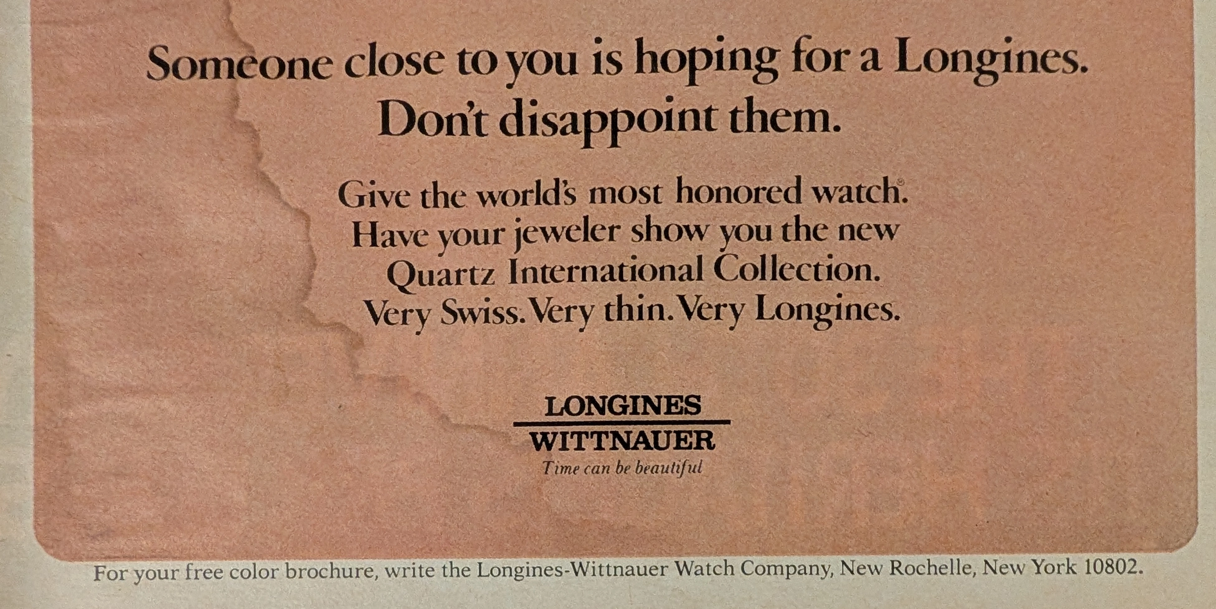1980 Longines Quartz International Collection Vintage Advertisement — Thumbnail 7