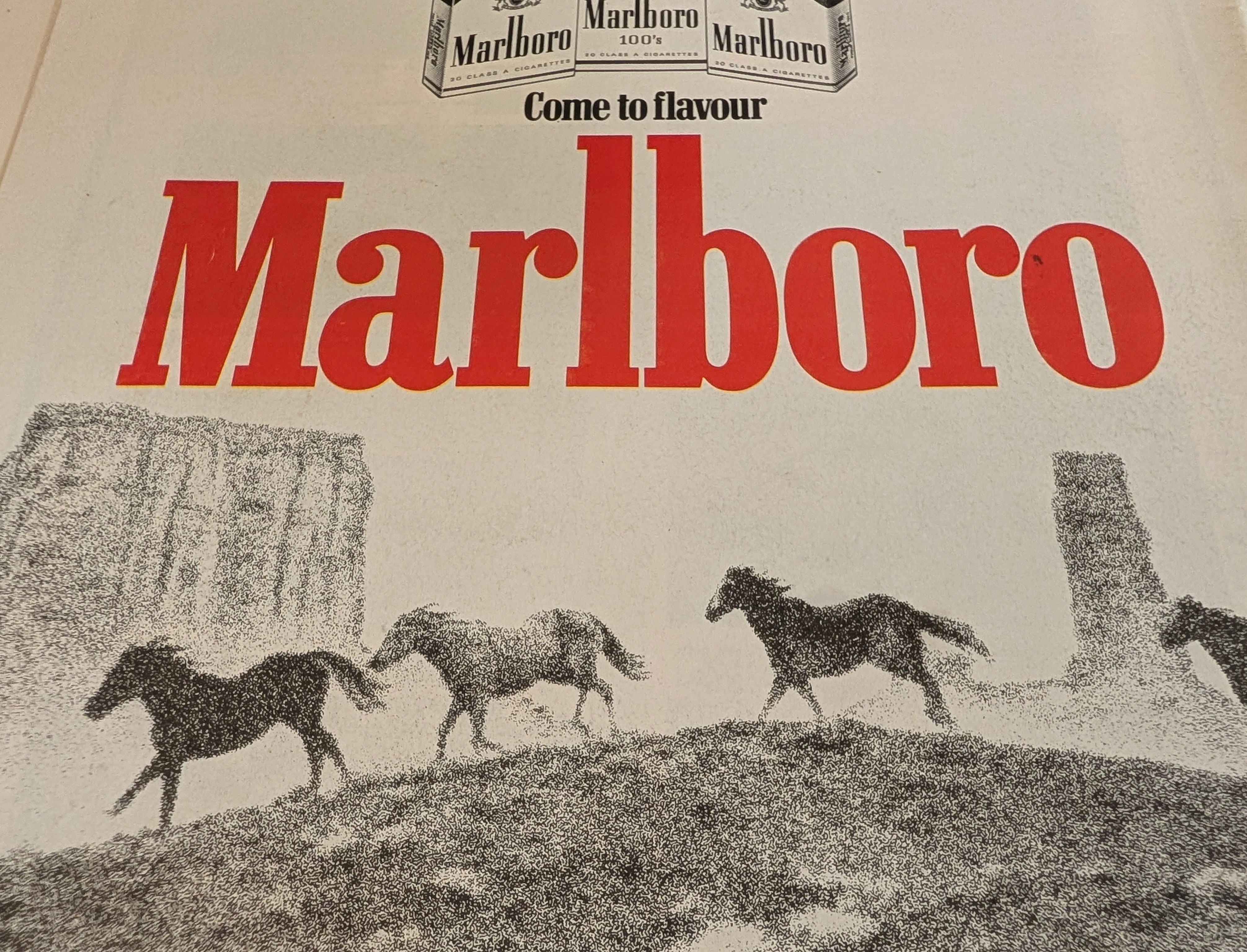 1980년경 말보로 "Come to Flavour" 빈티지 광고 — 썸네일 4