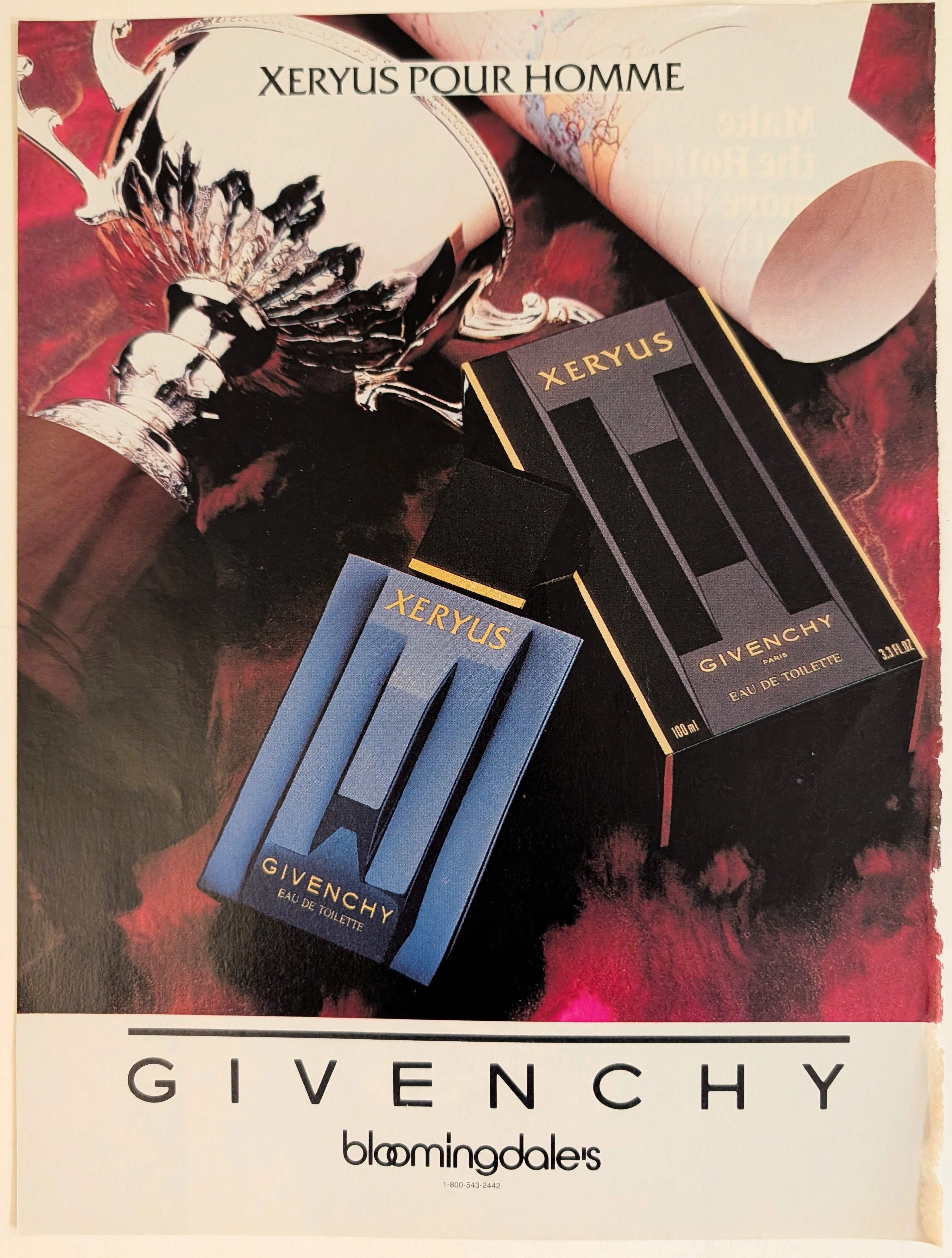 1986 Givenchy Xeryus Pour Homme Vintage Advertisement (1986) — Class B vintage Luxury Brands 1986 Givenchy Xeryus Pour Homme Vintage Advertisement (1986) — Class B vintage Luxury Brands