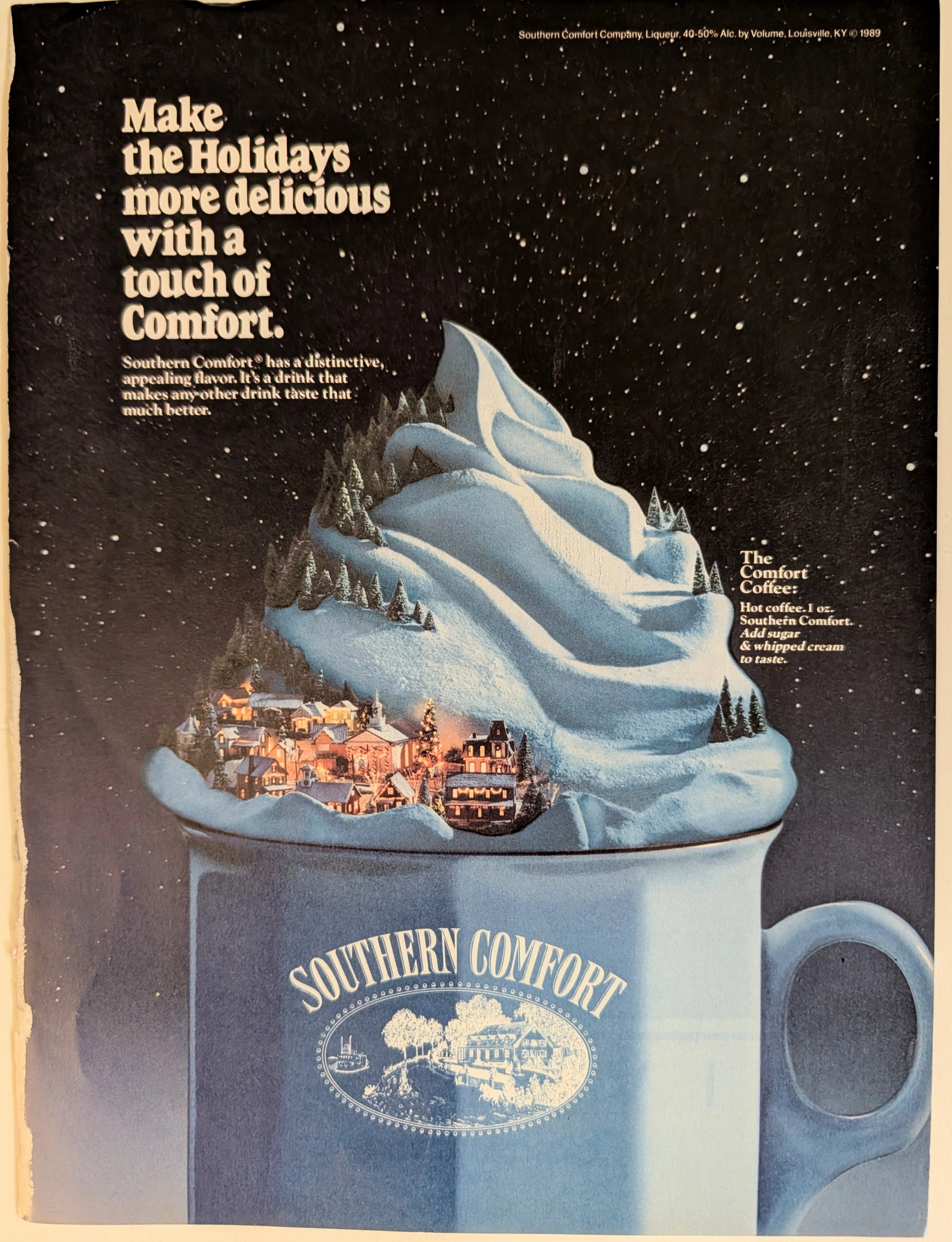 1989年 サザンカンフォート ホリデー ヴィンテージ広告