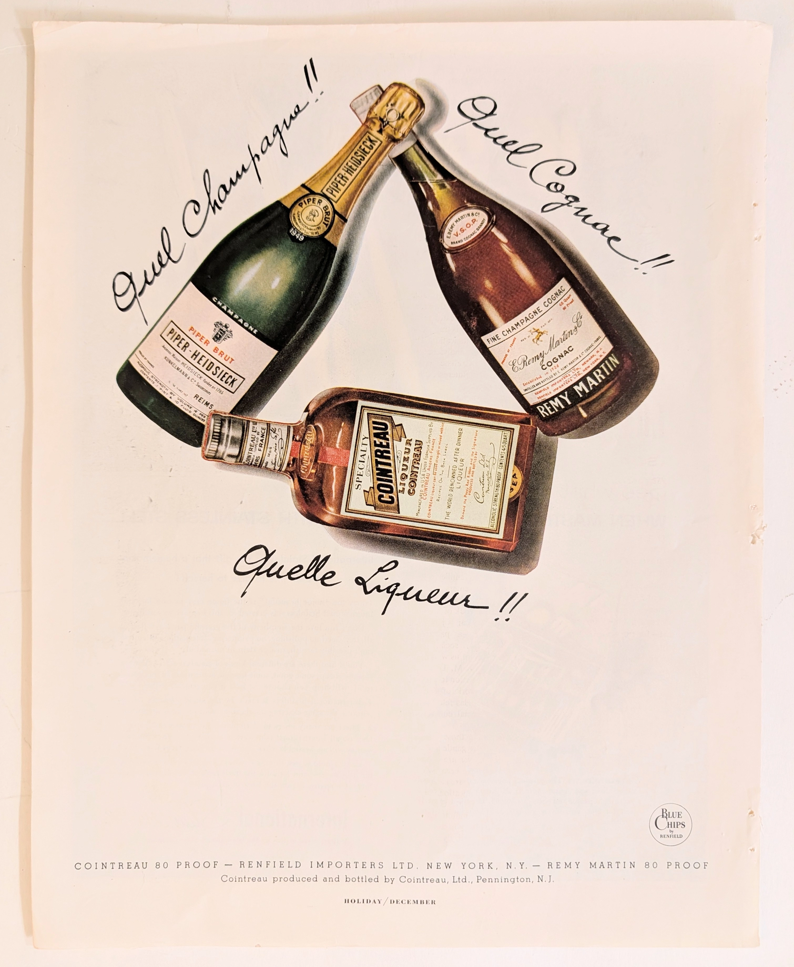 1950s Piper-Heidsieck, Remy Martin & Cointreau Vintage Advertisement — related article