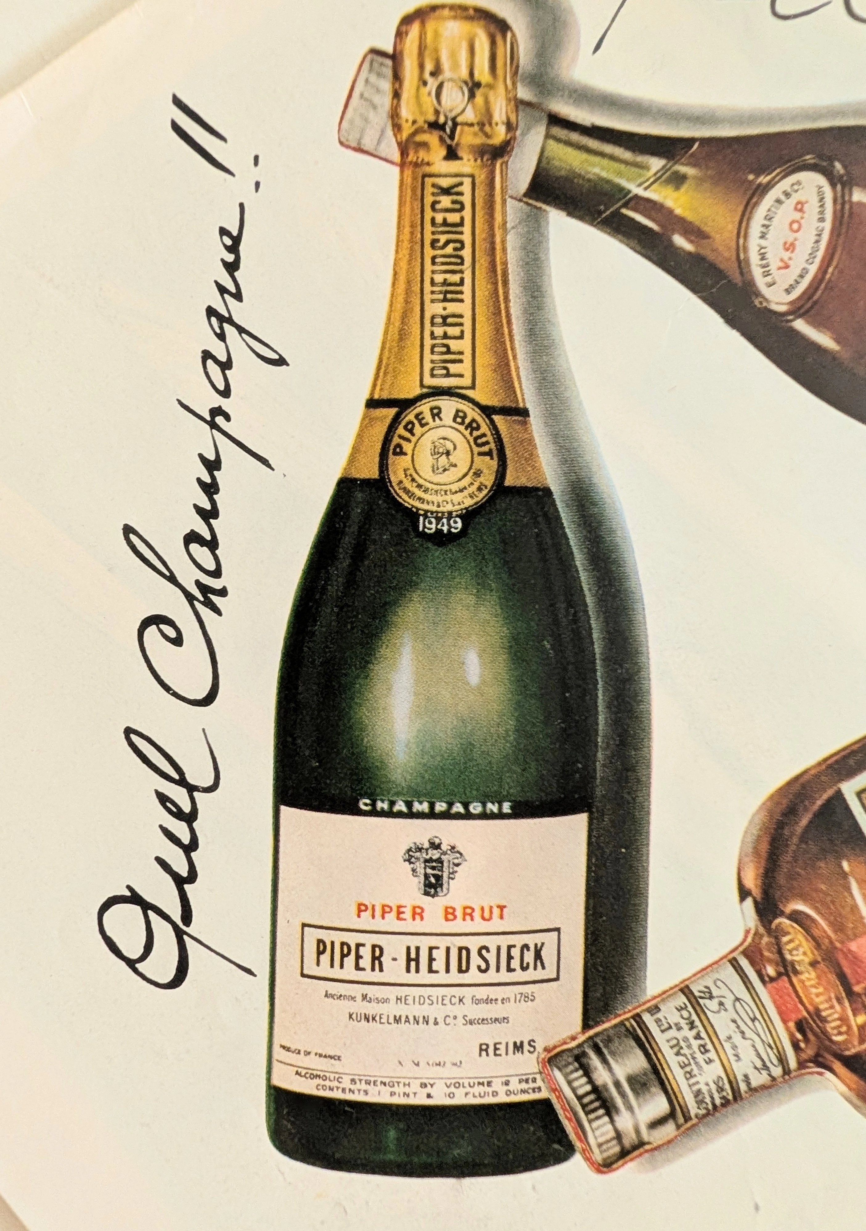 1950s Piper-Heidsieck, Remy Martin & Cointreau Vintage Advertisement — The Record Institute Journal 1950s Piper-Heidsieck, Remy Martin & Cointreau Vintage Advertisement — The Record Institute Journal