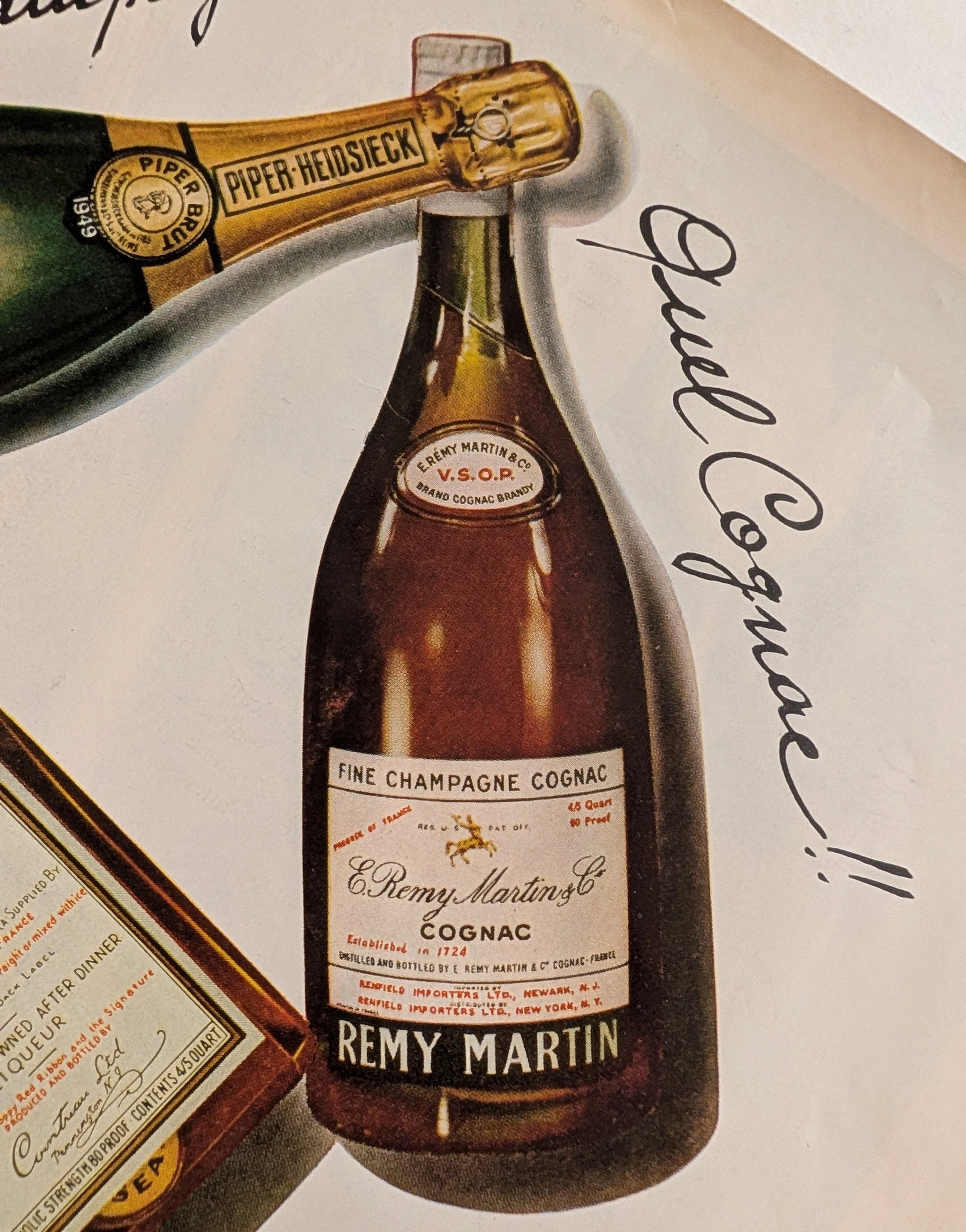 1950s Piper-Heidsieck, Remy Martin & Cointreau Vintage Advertisement — The Record Institute Journal 1950s Piper-Heidsieck, Remy Martin & Cointreau Vintage Advertisement — The Record Institute Journal