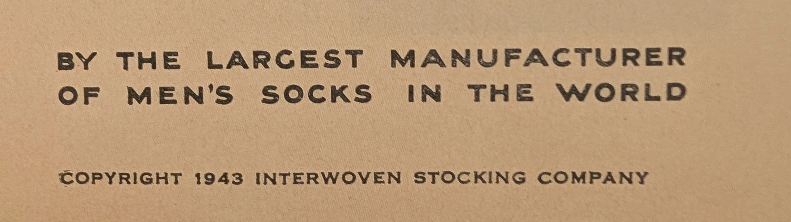 시간 여행자의 기록 보관소 : 1943년 Interwoven 양말 - 전시 인내의 직물 — The Record Institute Journal