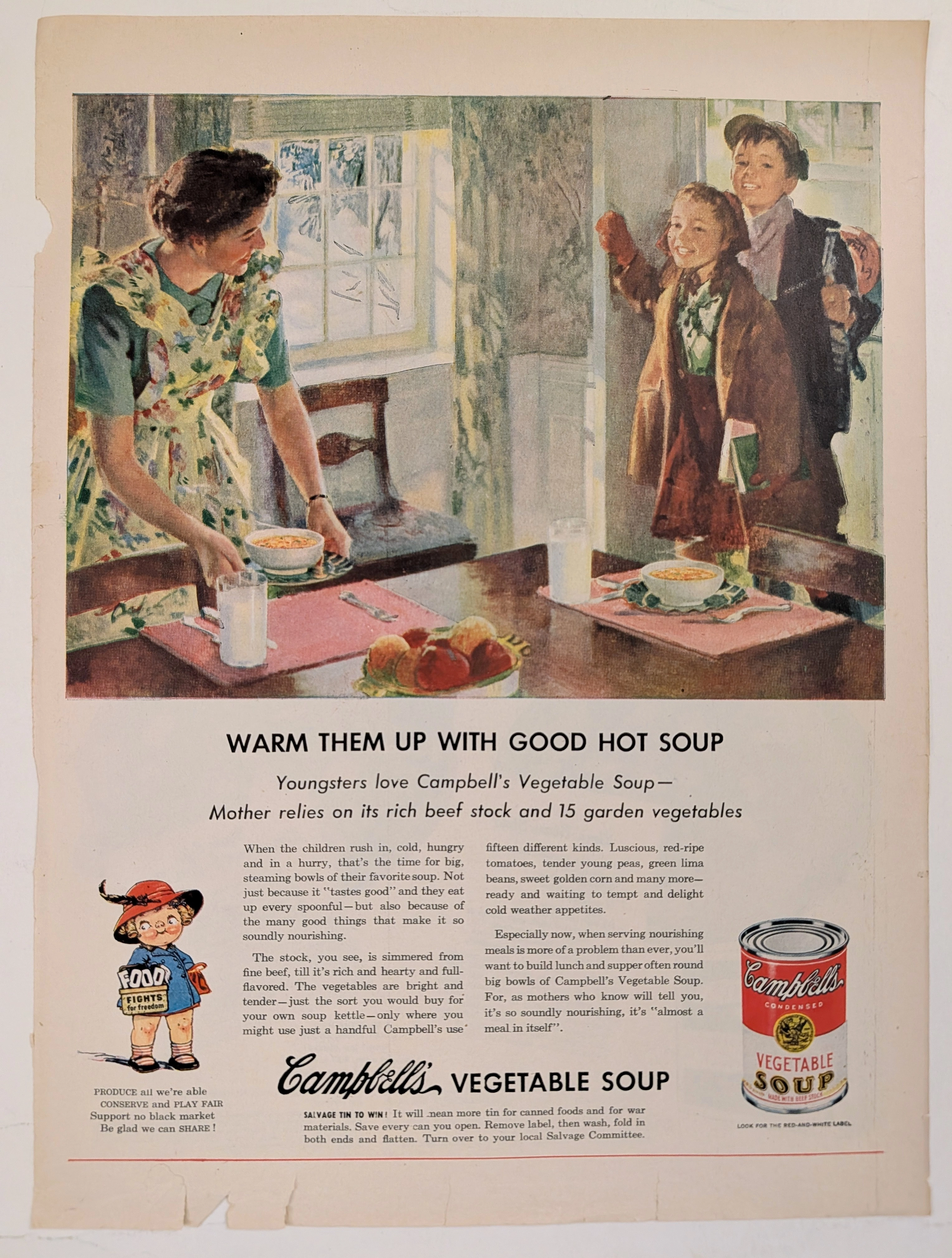 1944 New York Central "Wartime Housekeeping on Wheels" Vintage Advertisement (1940) vintage advertisement — Class B