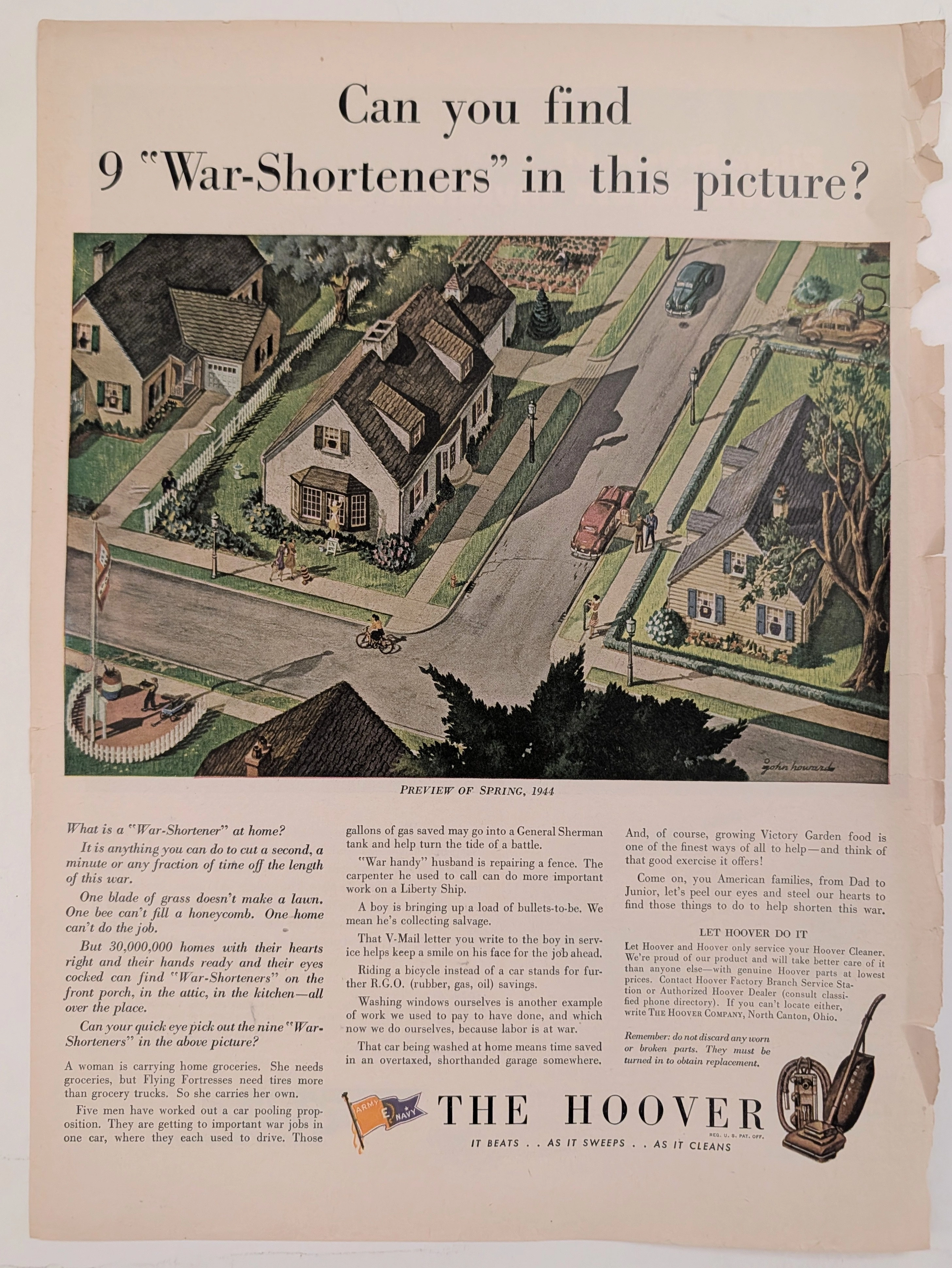 타임 트래블러의 문서 : 1944년 후버(Hoover) 광고 - 희생의 게이미피케이션 — related article