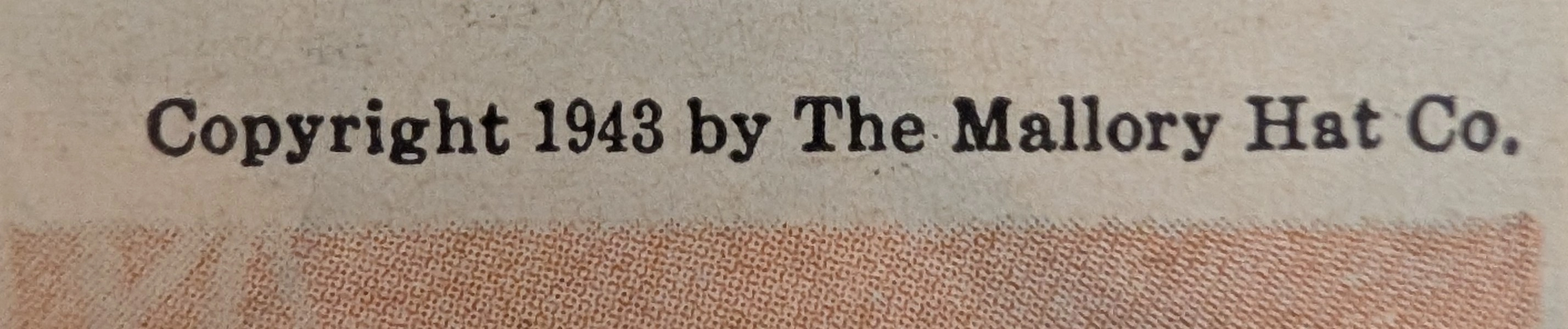 1943 Mallory Hats "The Ranger" Vintage Advertisement — Thumbnail 2