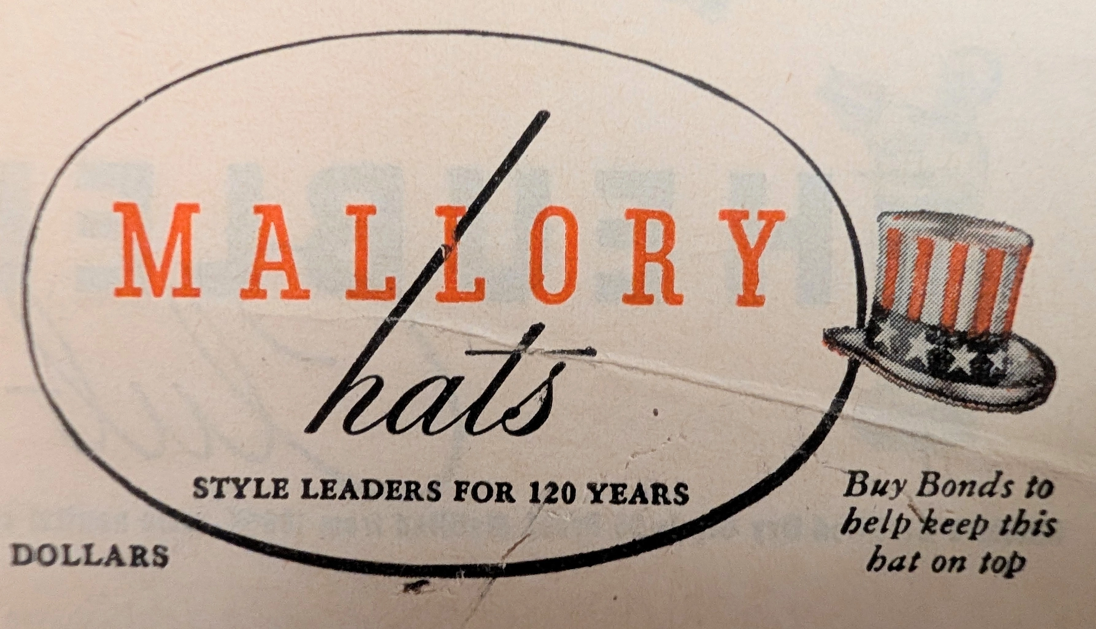 1943 Mallory Hats "The Ranger" Vintage Advertisement — Thumbnail 6