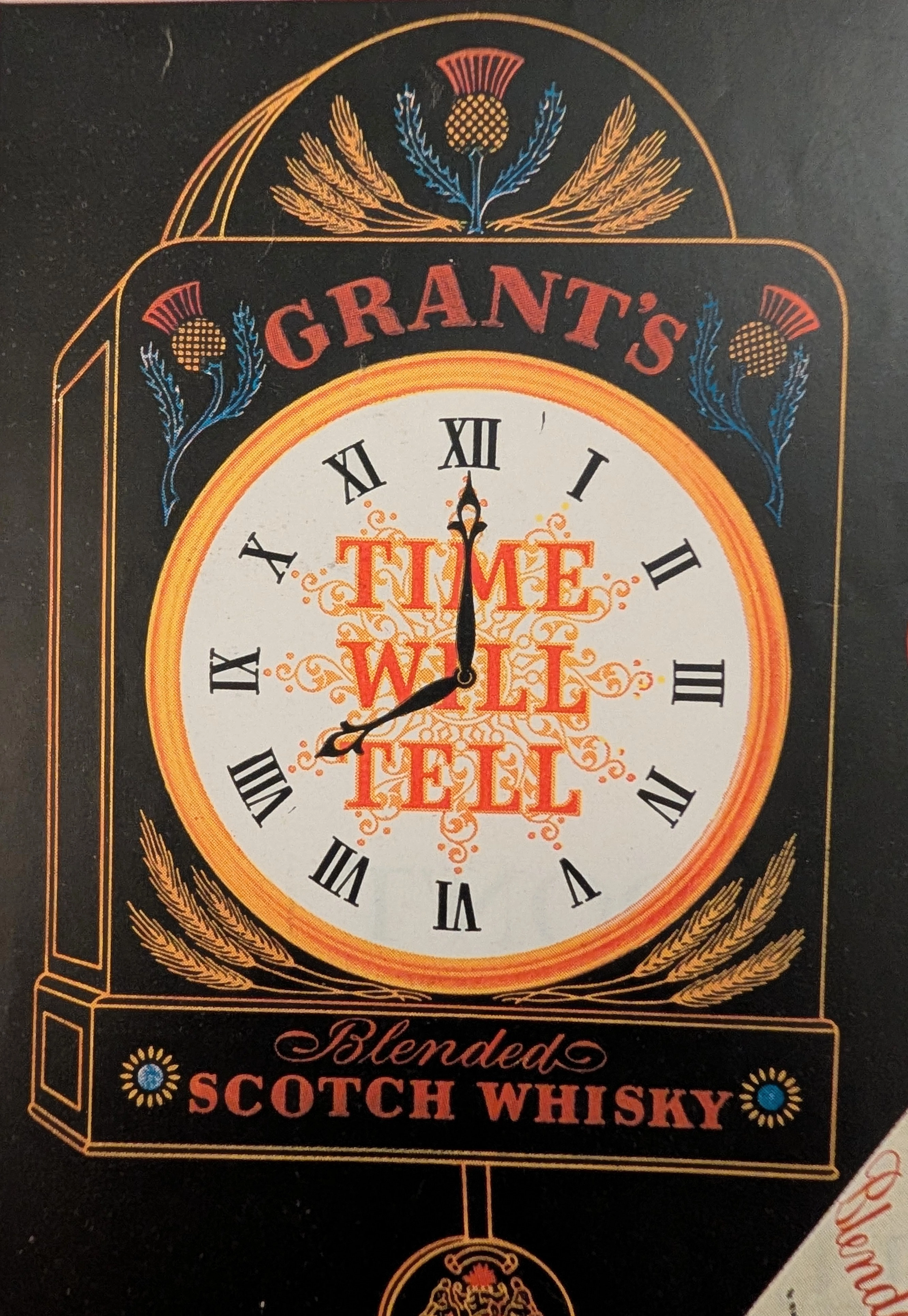 1950年代頃 グランツ ブレンデッド スコッチ ウイスキー "Time Will Tell" ヴィンテージ広告 — サムネイル 5