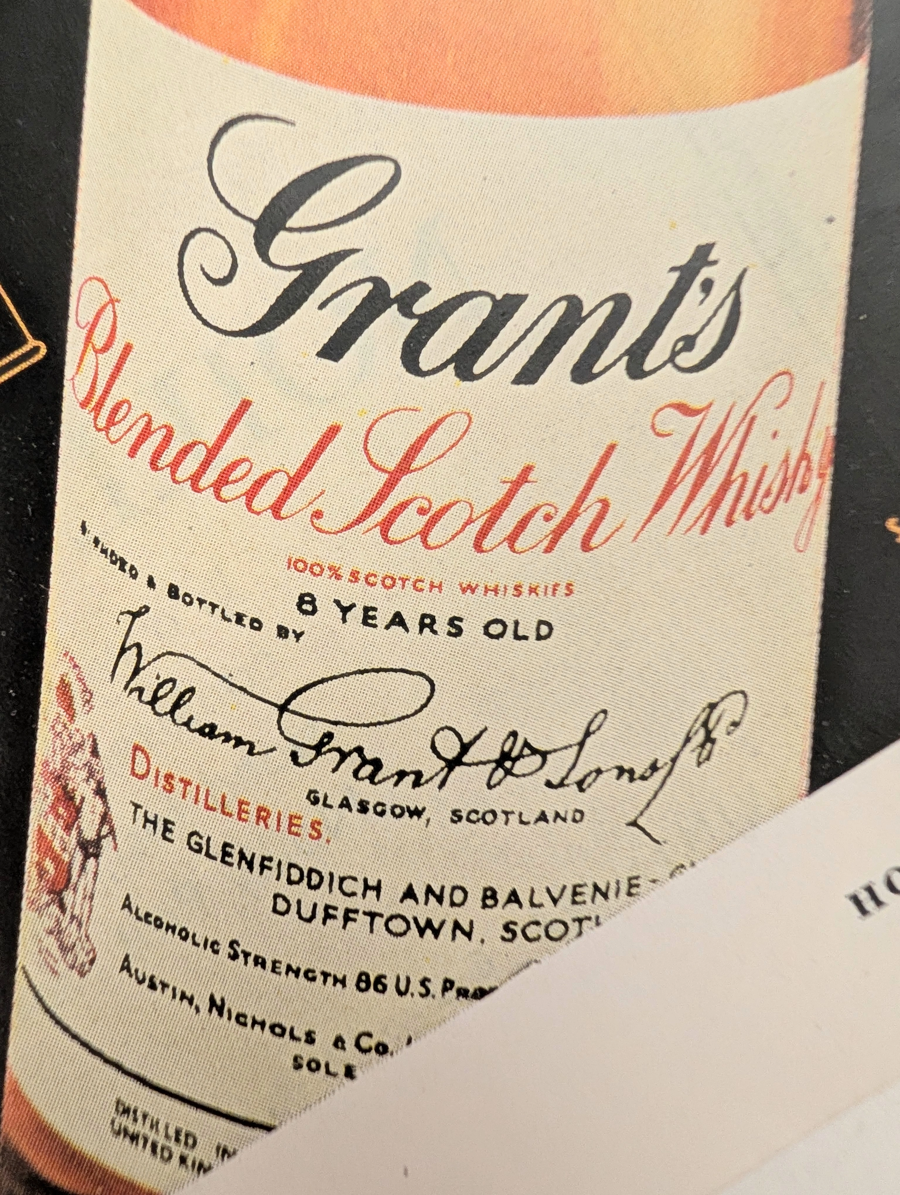 1950年代頃 グランツ ブレンデッド スコッチ ウイスキー "Time Will Tell" ヴィンテージ広告 — サムネイル 4