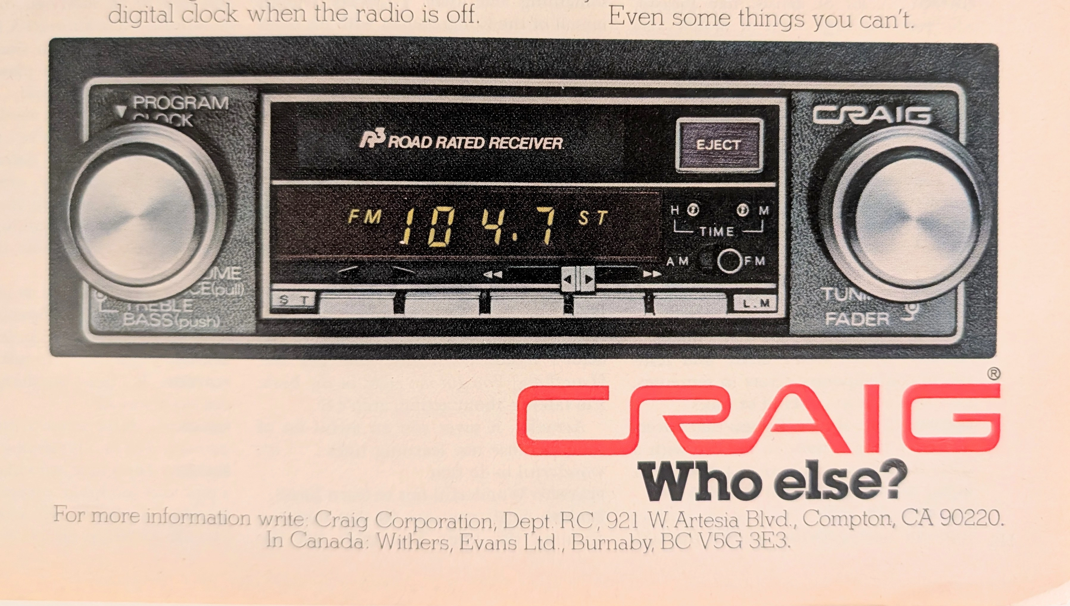 1980 Craig Powerplay R3 Car Stereo Featuring the DeLorean DMC-12 — Thumbnail 3