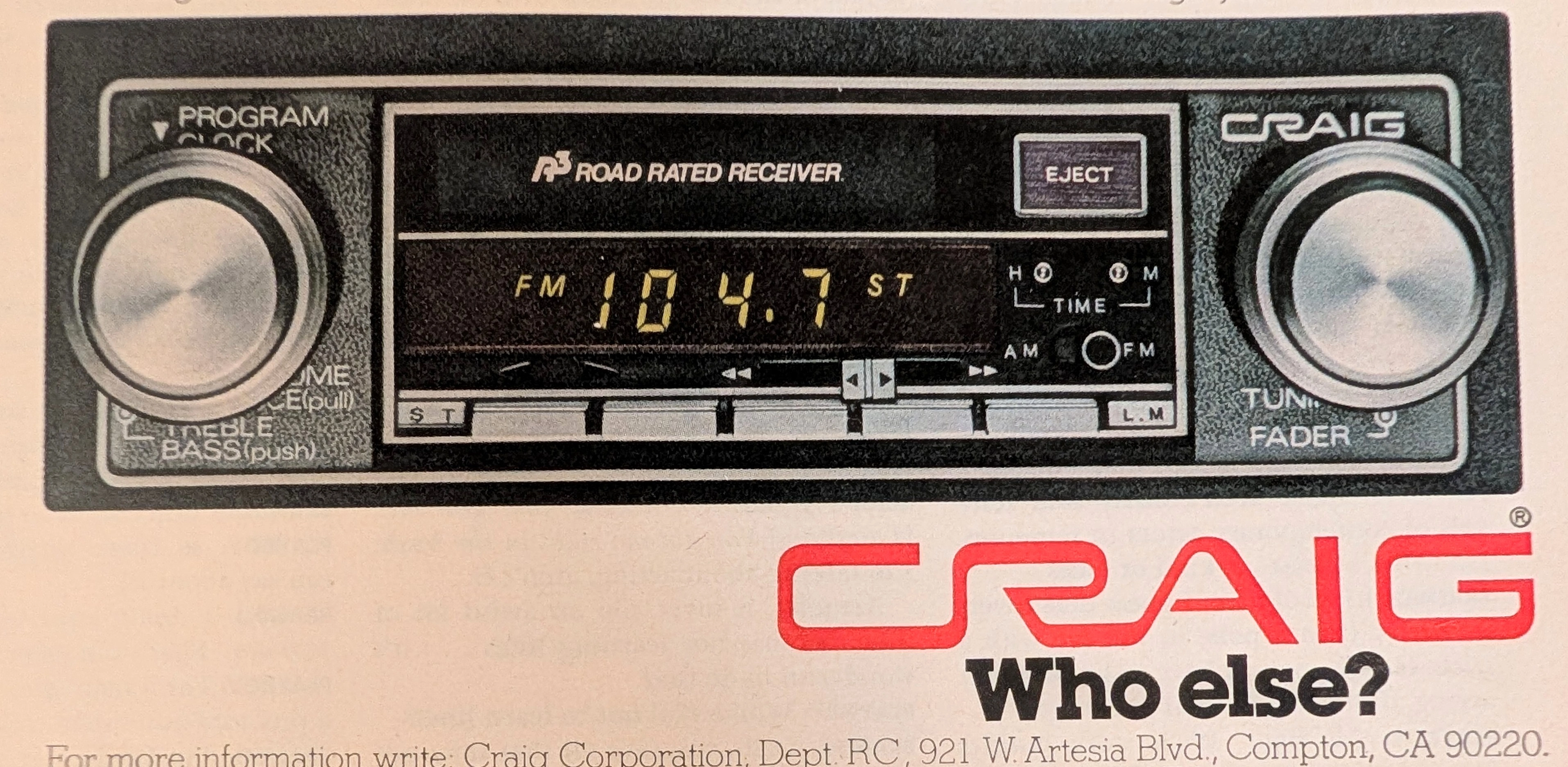 1980 Craig Powerplay R3 Car Stereo Featuring the DeLorean DMC-12 — Thumbnail 6