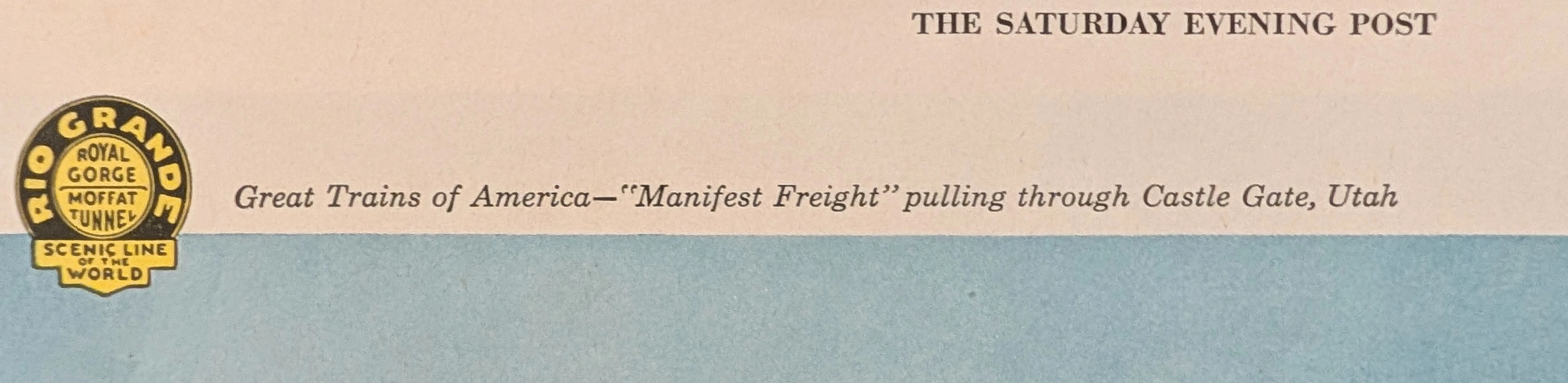 1949 Rio Grande Train & RPM DELO Oil Vintage Advertisement — Thumbnail 2