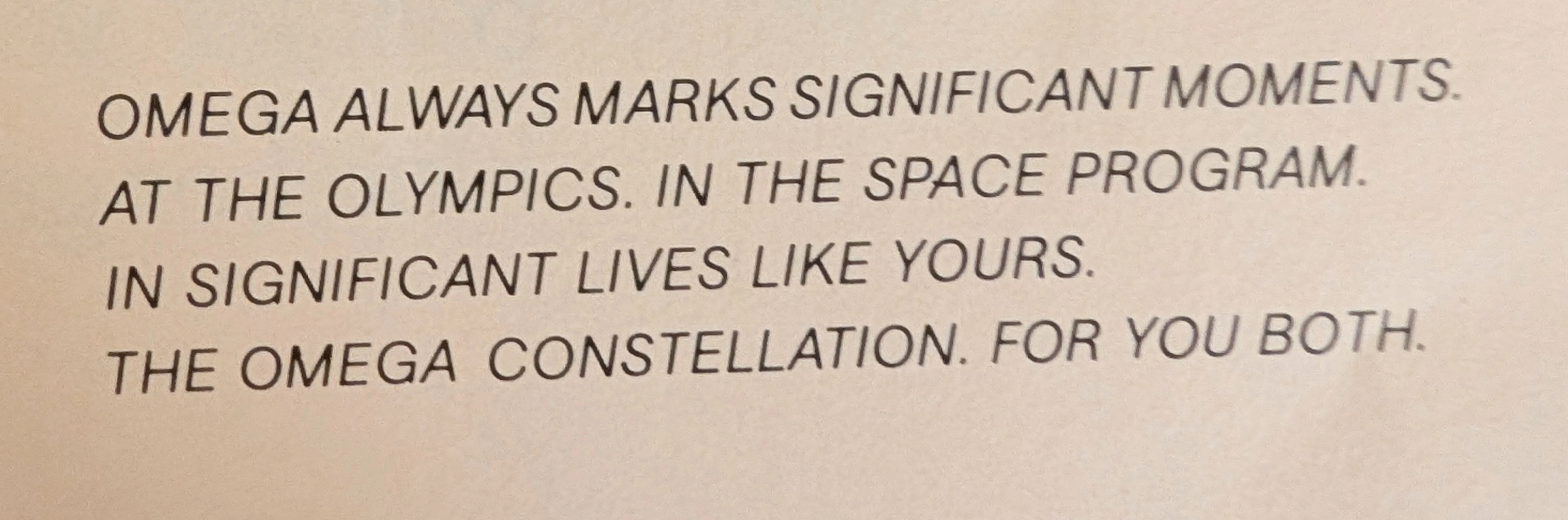 1988 OMEGA Constellation "Significant Moments" ヴィンテージ広告 — サムネイル 2