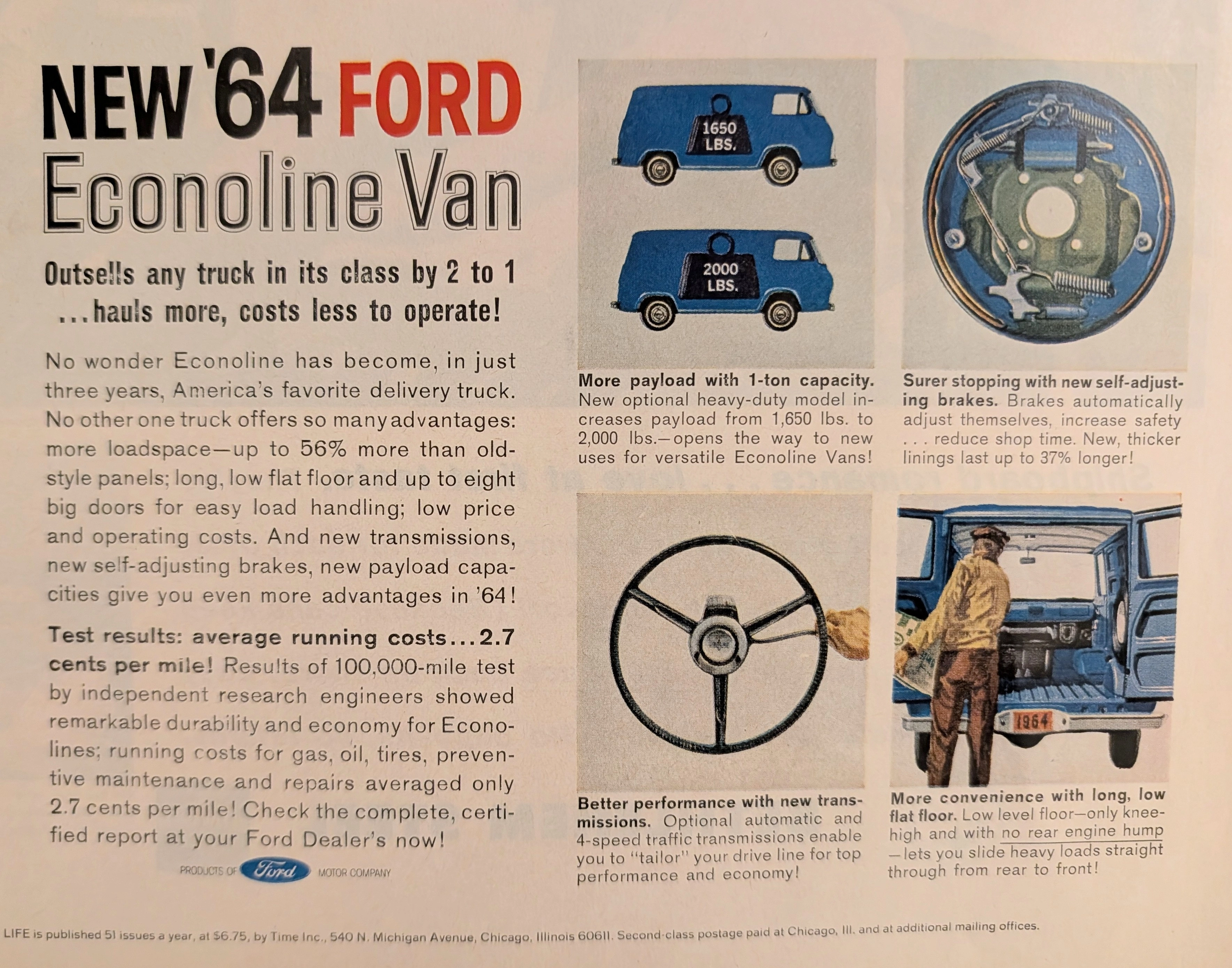 1964 Ford Econoline Van Vintage Advertisement — related by taxonomy