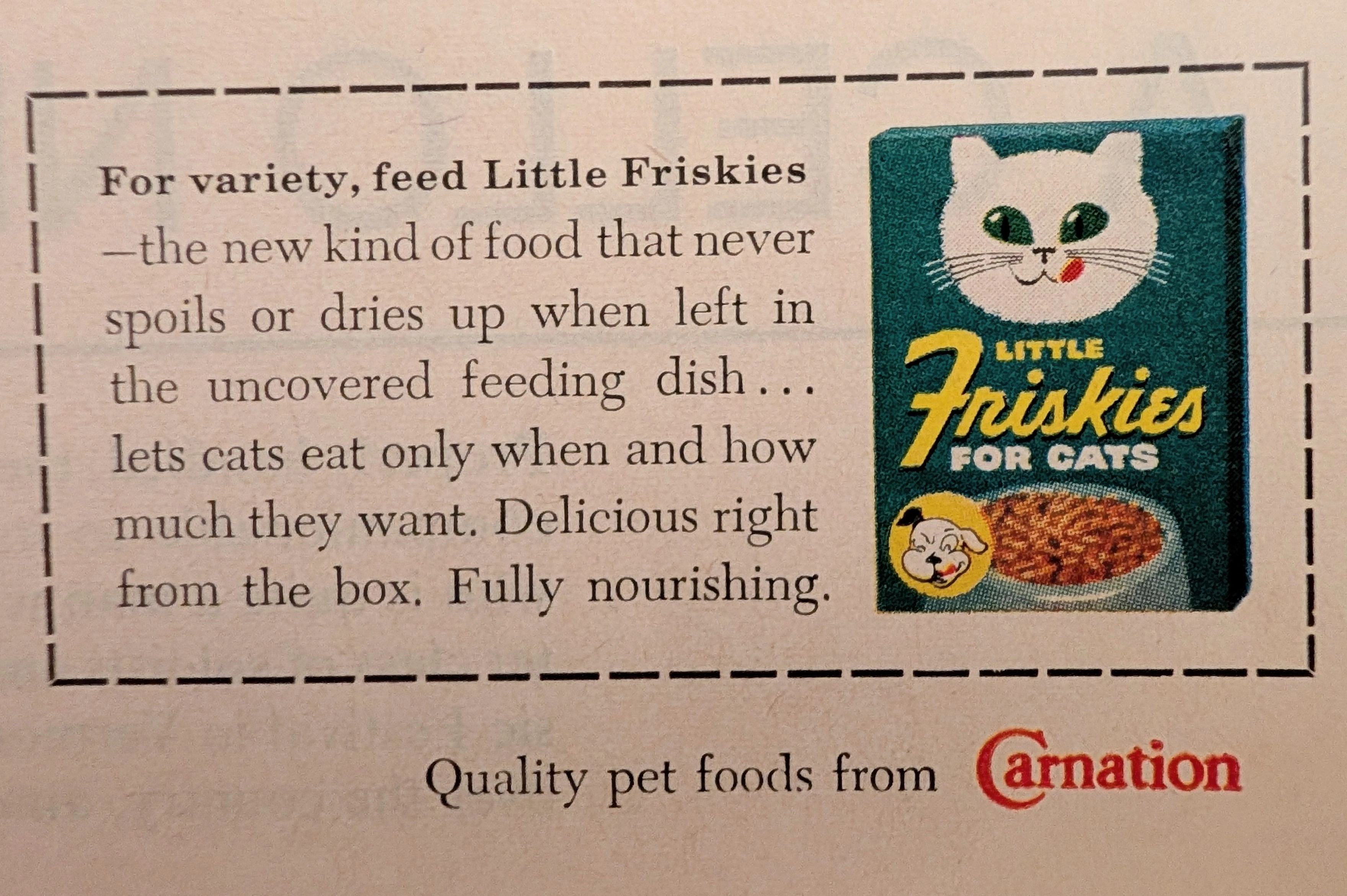 1959 Friskies Cat Food Kittens Vintage Advertisement — Thumbnail 5