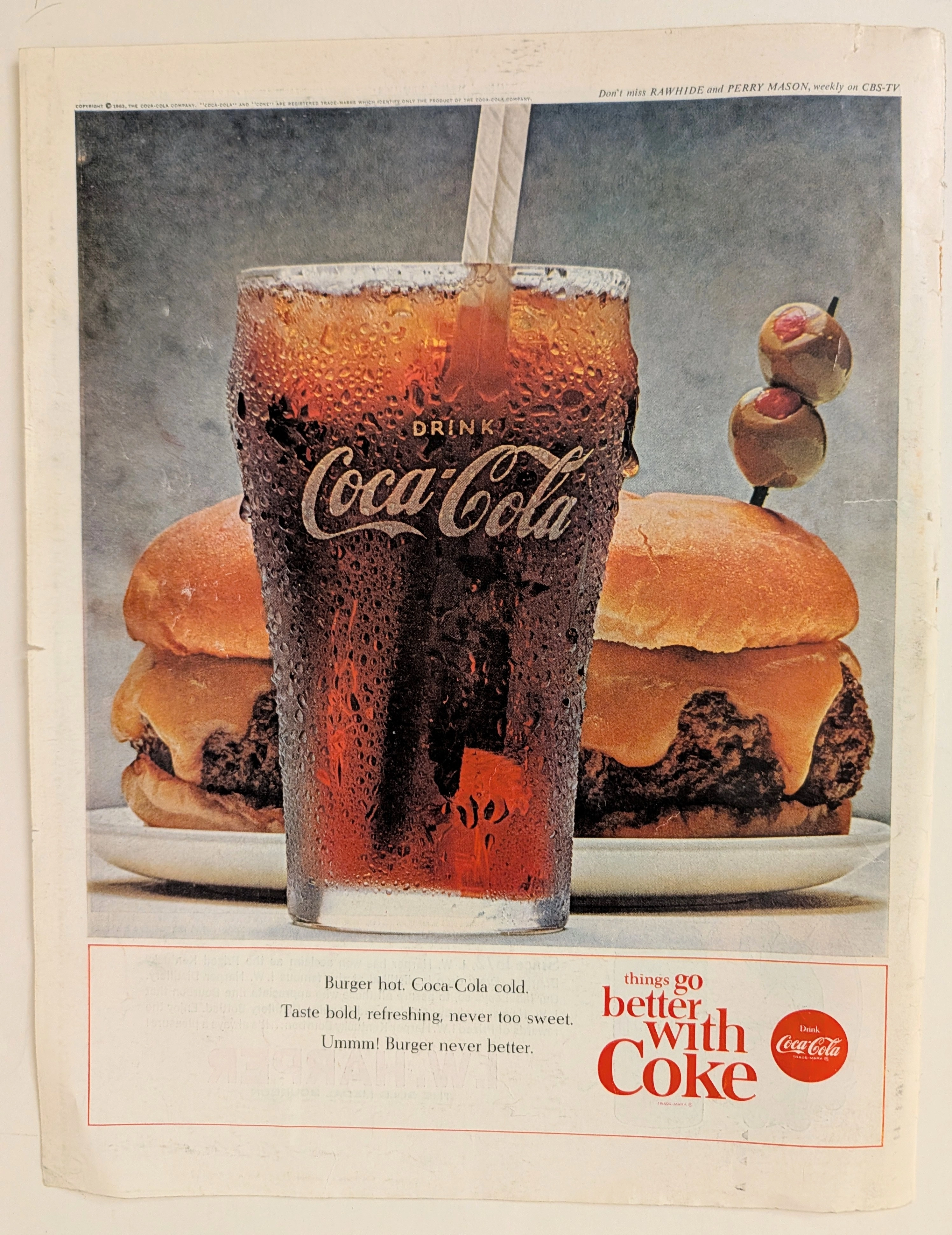 The Time Traveller's Dossier : 1963 Coca-Cola - The Culinary Symbiosis — The Record Institute Journal